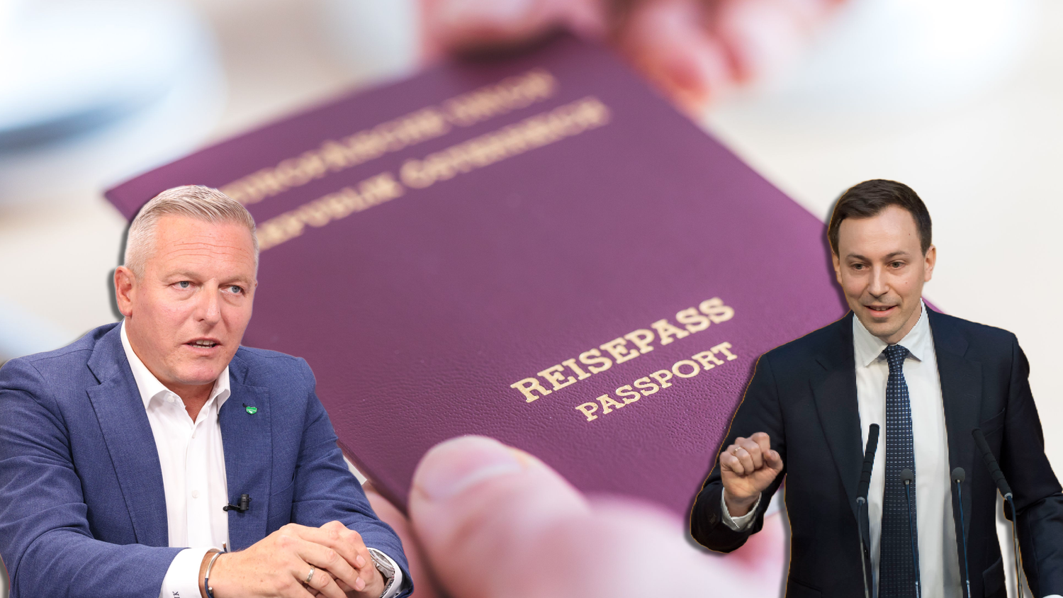 Nach den Aussagen von Mario Kunasek (l.) zu Einbürgerungen geht ÖVP-General Marchetti (r.) in die Offensive.