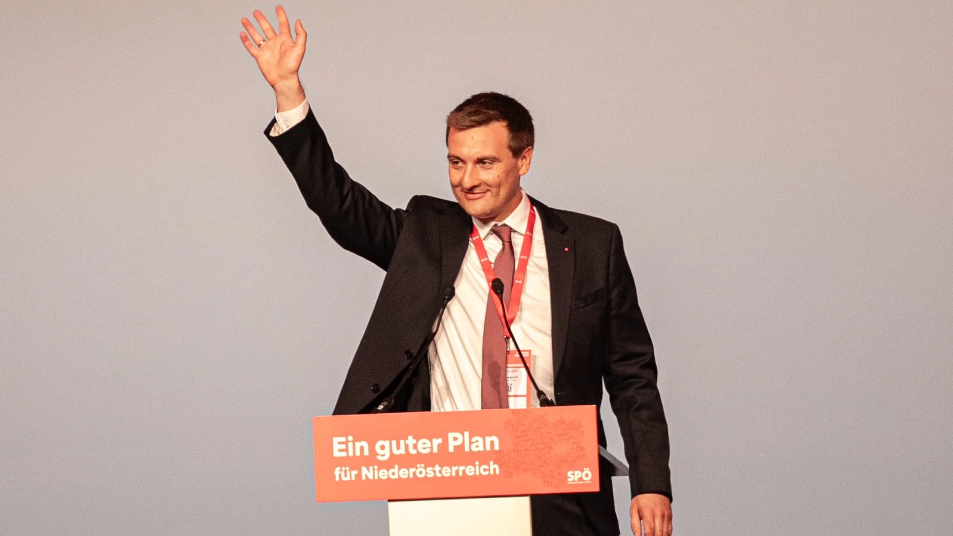 Sven Hergovich beim Landesparteitag der SPÖ NÖ