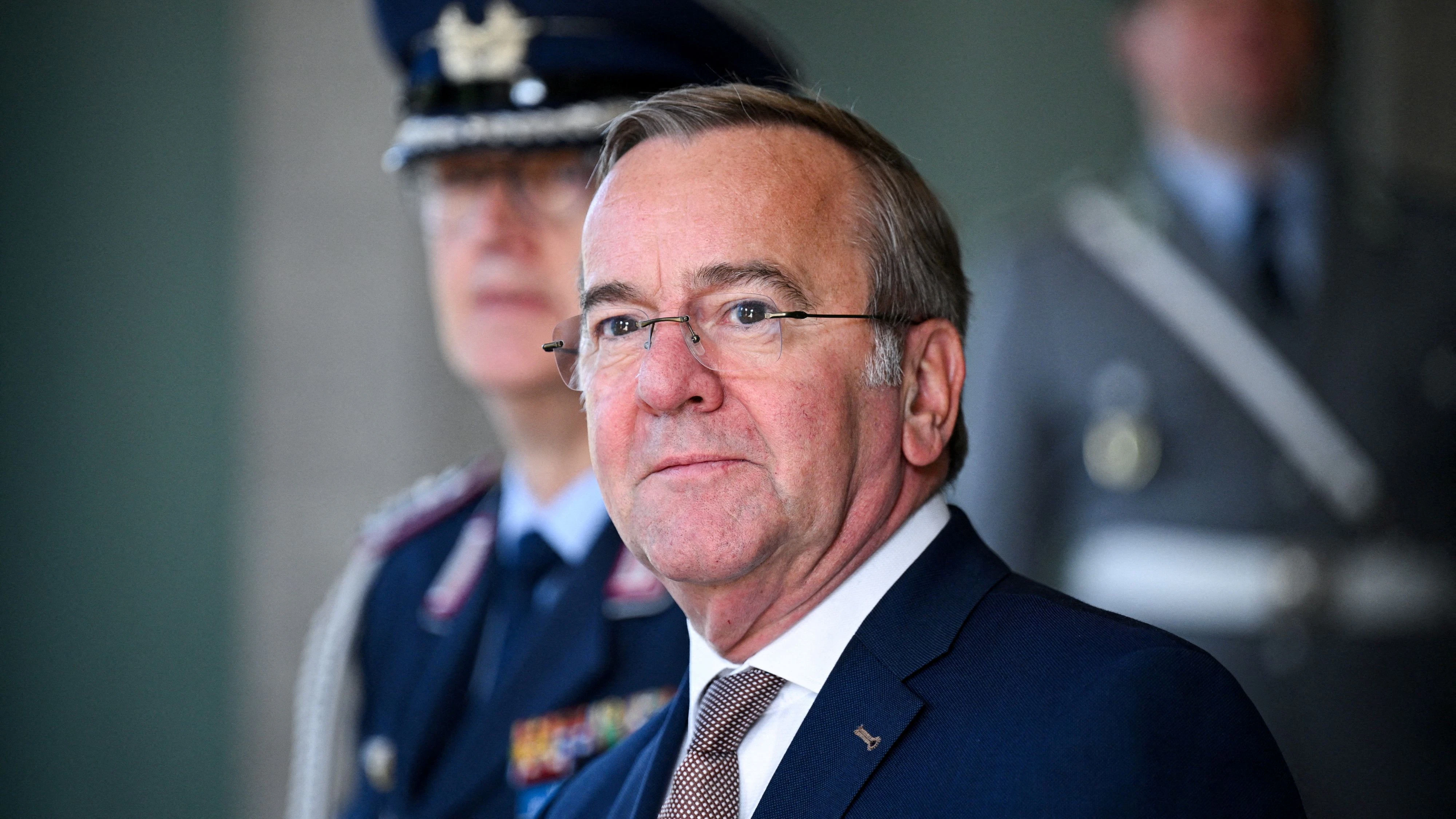 FILE PHOTO: German Defence Minister Boris Pistorius waits to welcome his counterparts, Austria's Klaudia Tanner, Switzerland's Martin Pfister and Luxembourg's Yuriko Backes for talks on security, Ukraine support and D‑A‑CH cooperation at the Defence Ministry in Berlin, Germany May 18, 2026. REUTERS/Annegret Hilse/File Photo