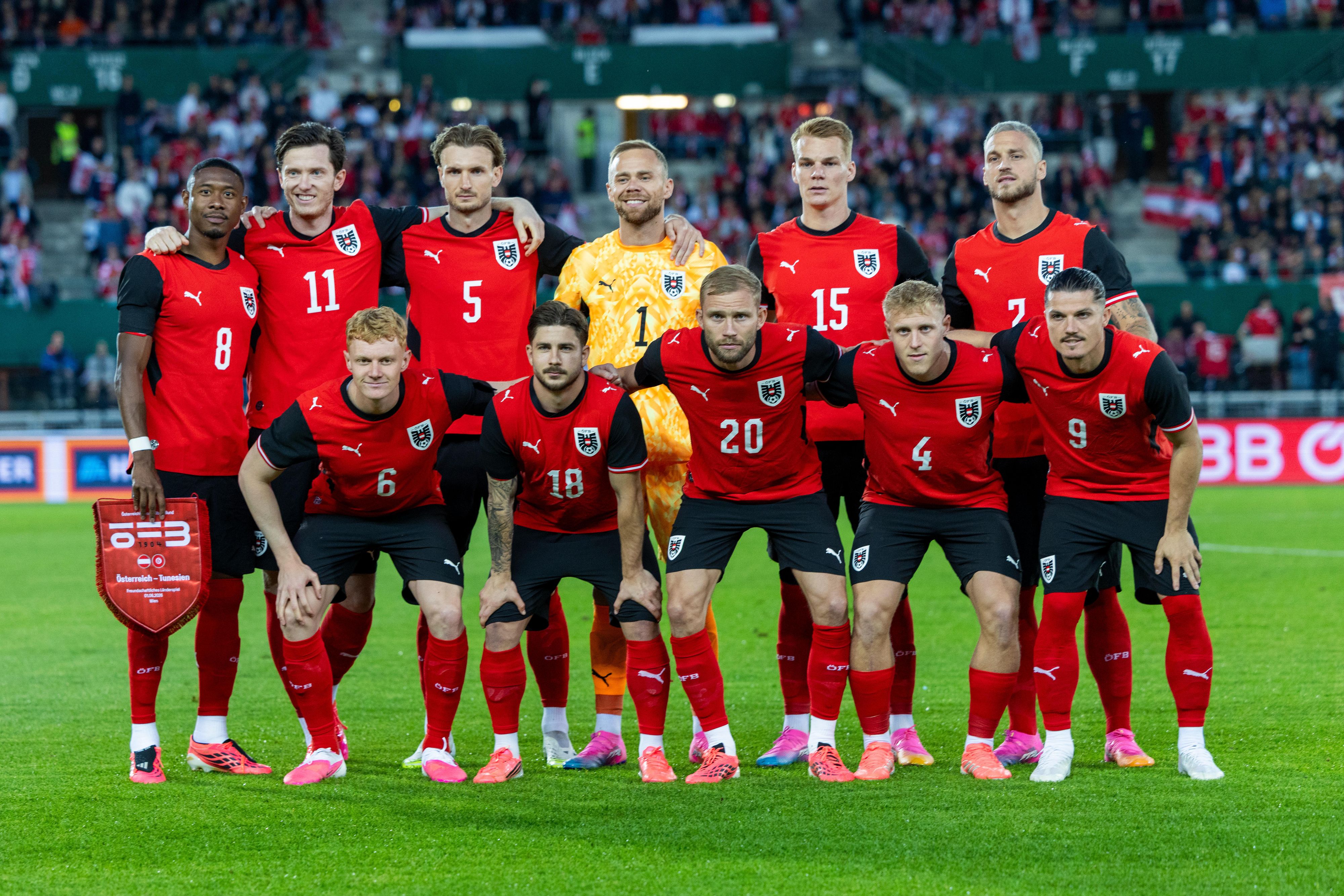 Die Österreich-Startelf gegen Tunesien