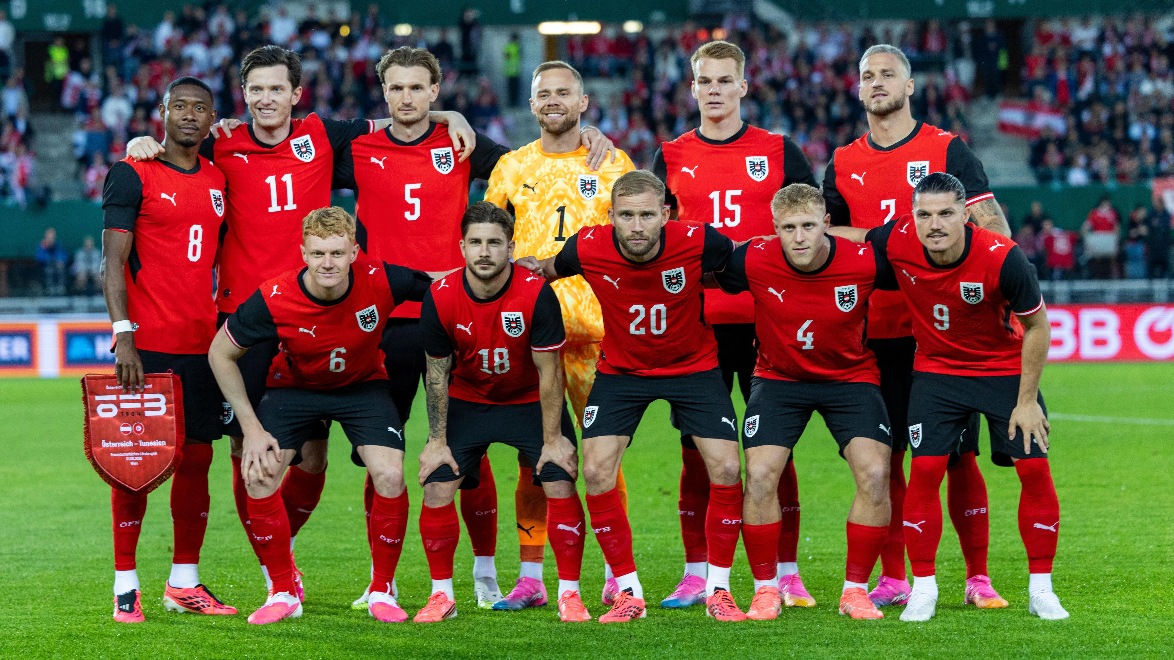 Die Österreich-Startelf gegen Tunesien