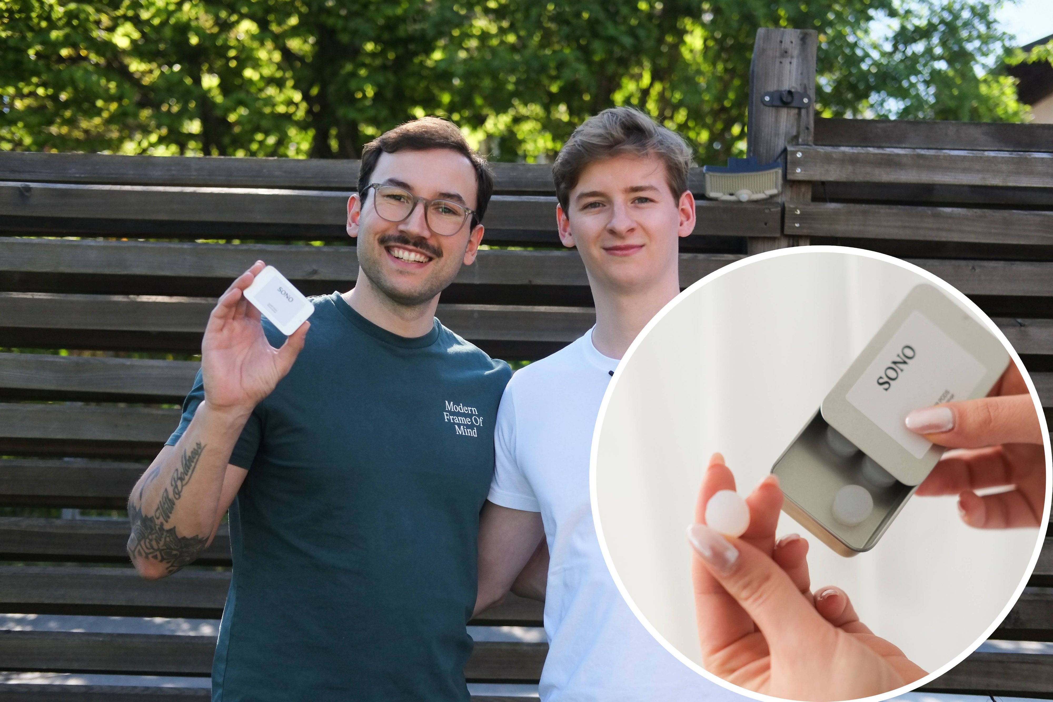 Benjamin Wachner (l.) und Elias Baar haben die Earplugs entwickelt.