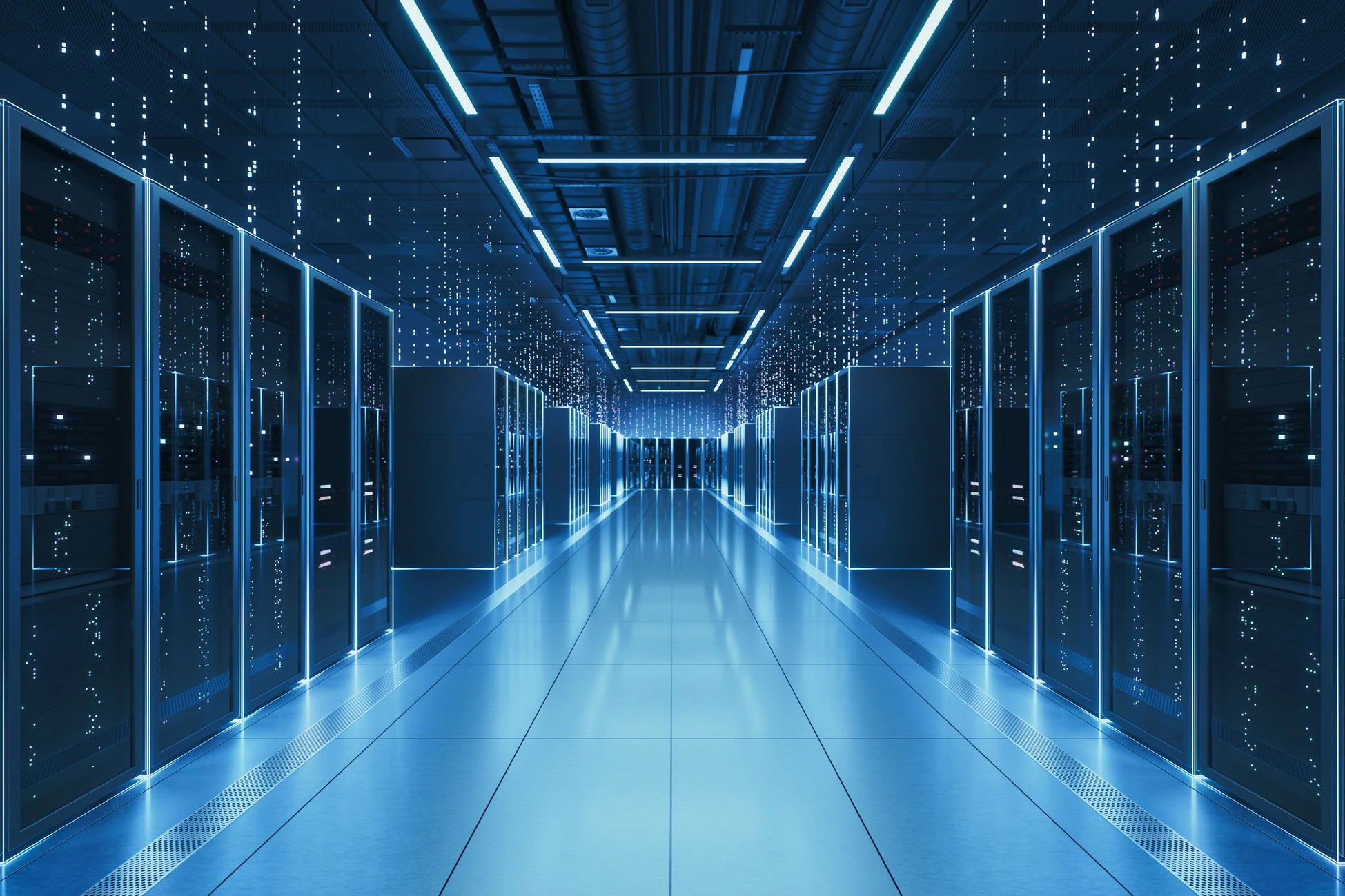 KI-Rechenzentrum von innen: der kalte Glanz der Cyber-Welt