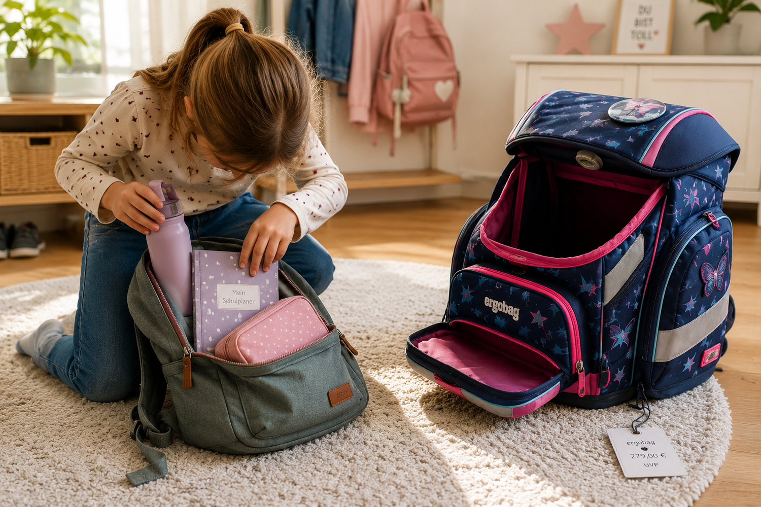 Ein kleiner Rucksack ist für die meisten Volksschulkinder absolut ausreichend