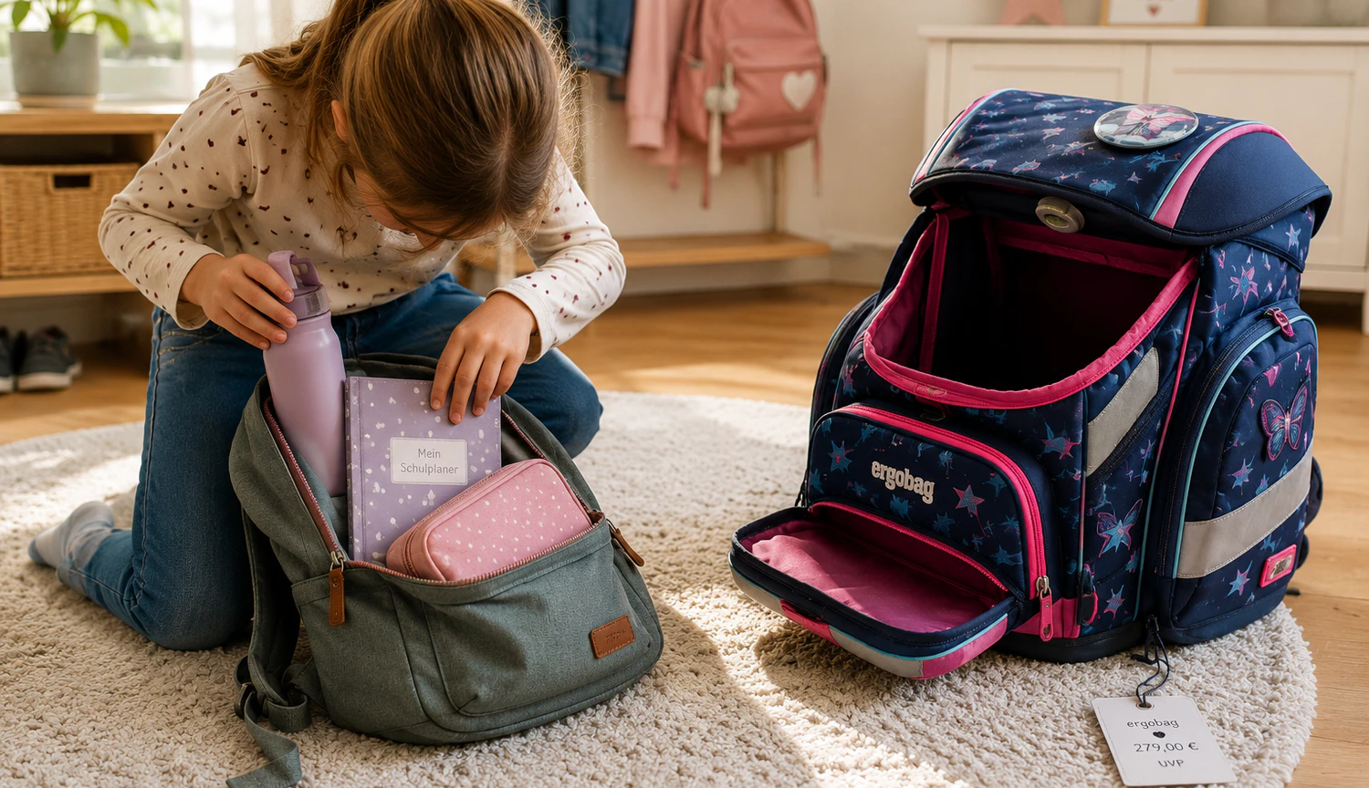 Ein kleiner Rucksack ist für die meisten Volksschulkinder absolut ausreichend
