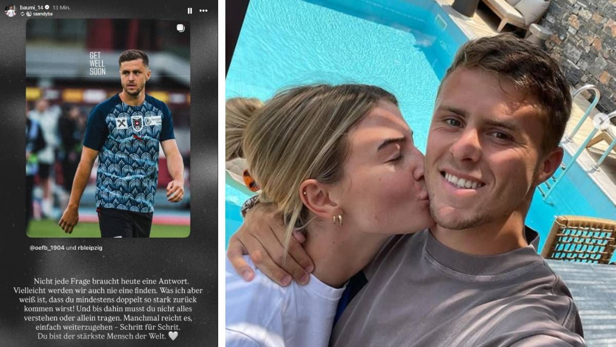 Sandy Baumgartner, die Frau des ÖFB-Stars, richtete eine liebevolle Nachricht an ihn. 