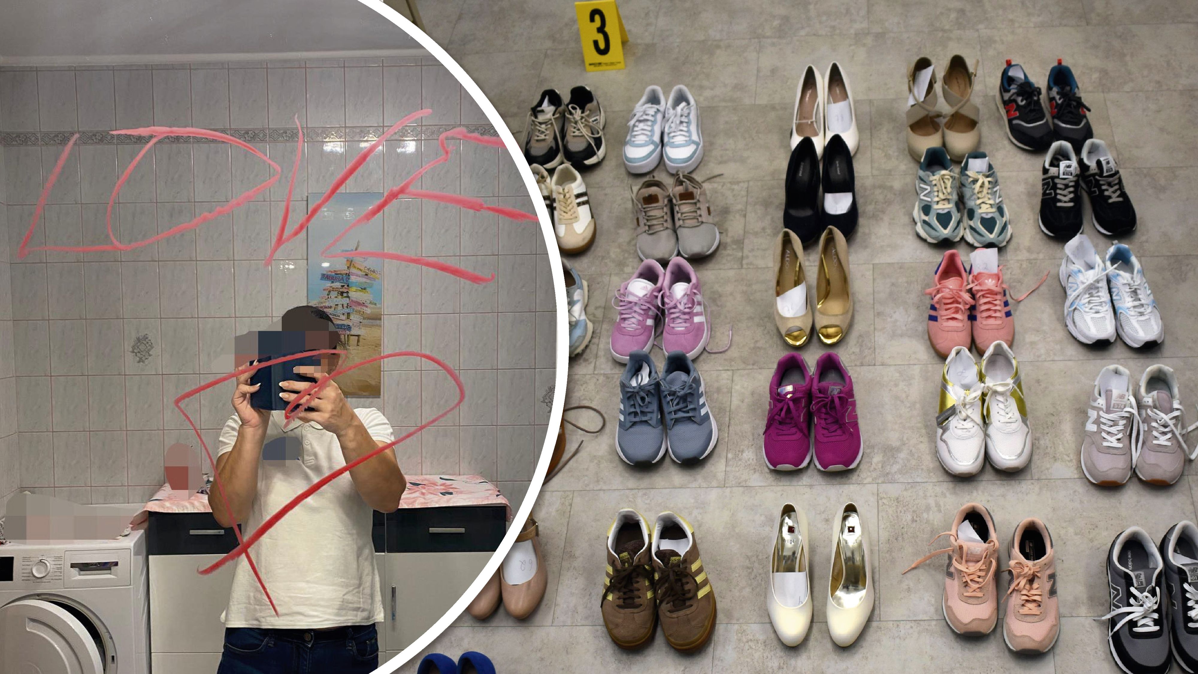 Das Opfer und die Spiegelbotschaft; gestohlene Schuhe