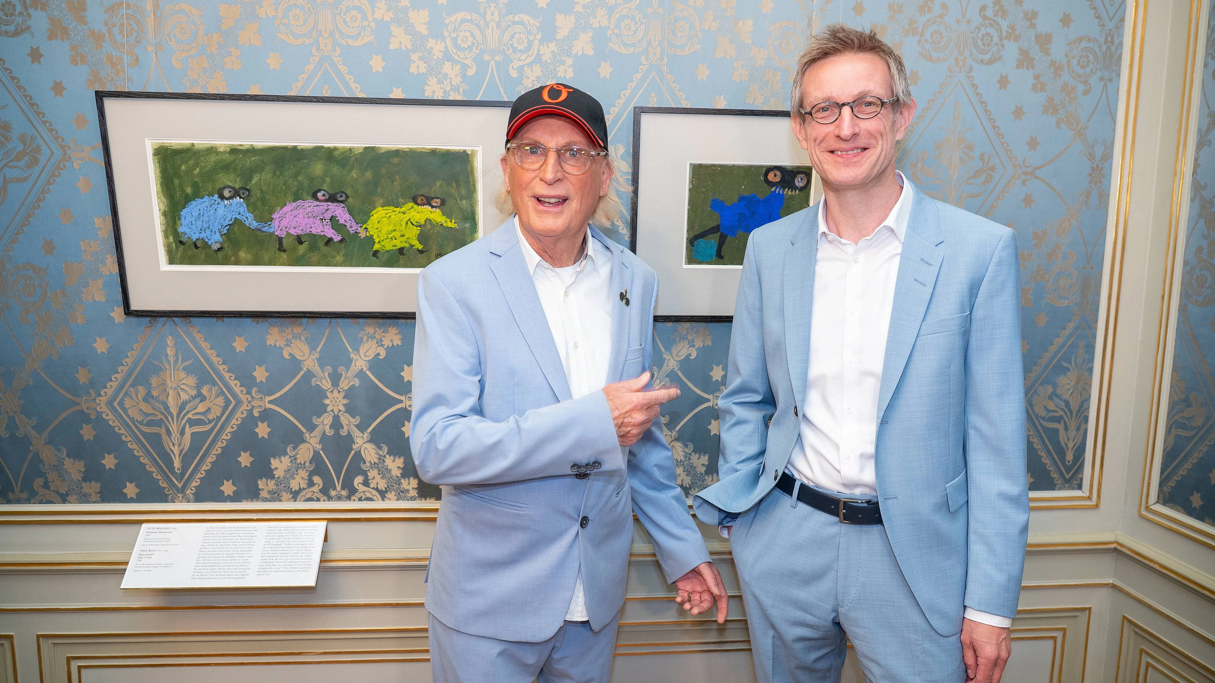 Otto Waalkes mit Albertina-Direktor Ralph Gleis