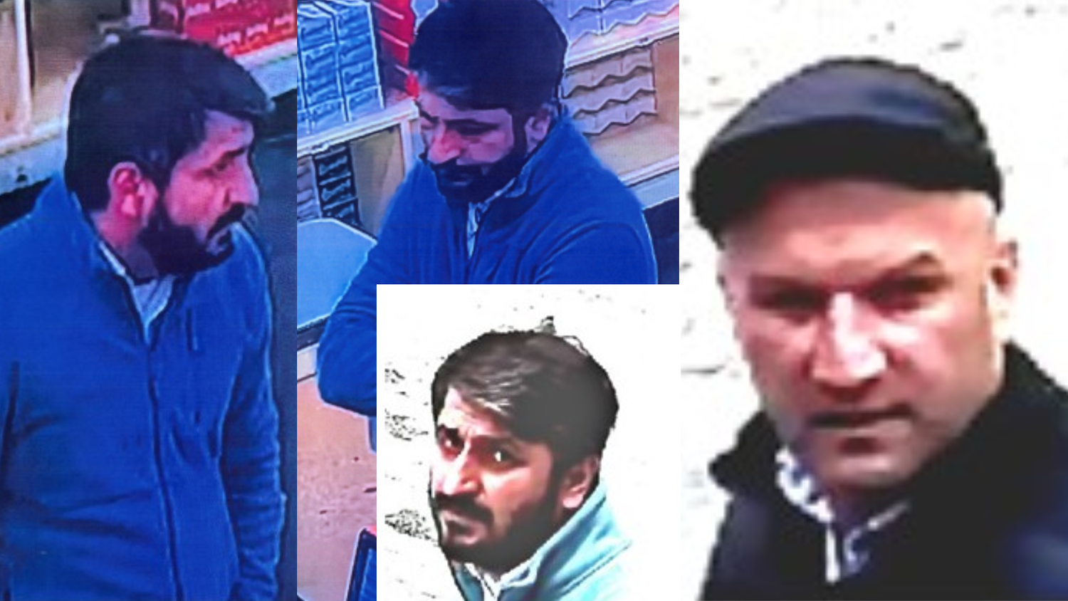 Die Polizei fahndet nach diesen Männern.