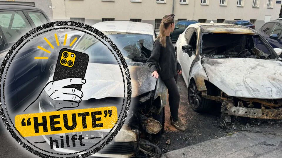 Pkw in Wien abgefackelt! "Heute"-Leser helfen Studentin