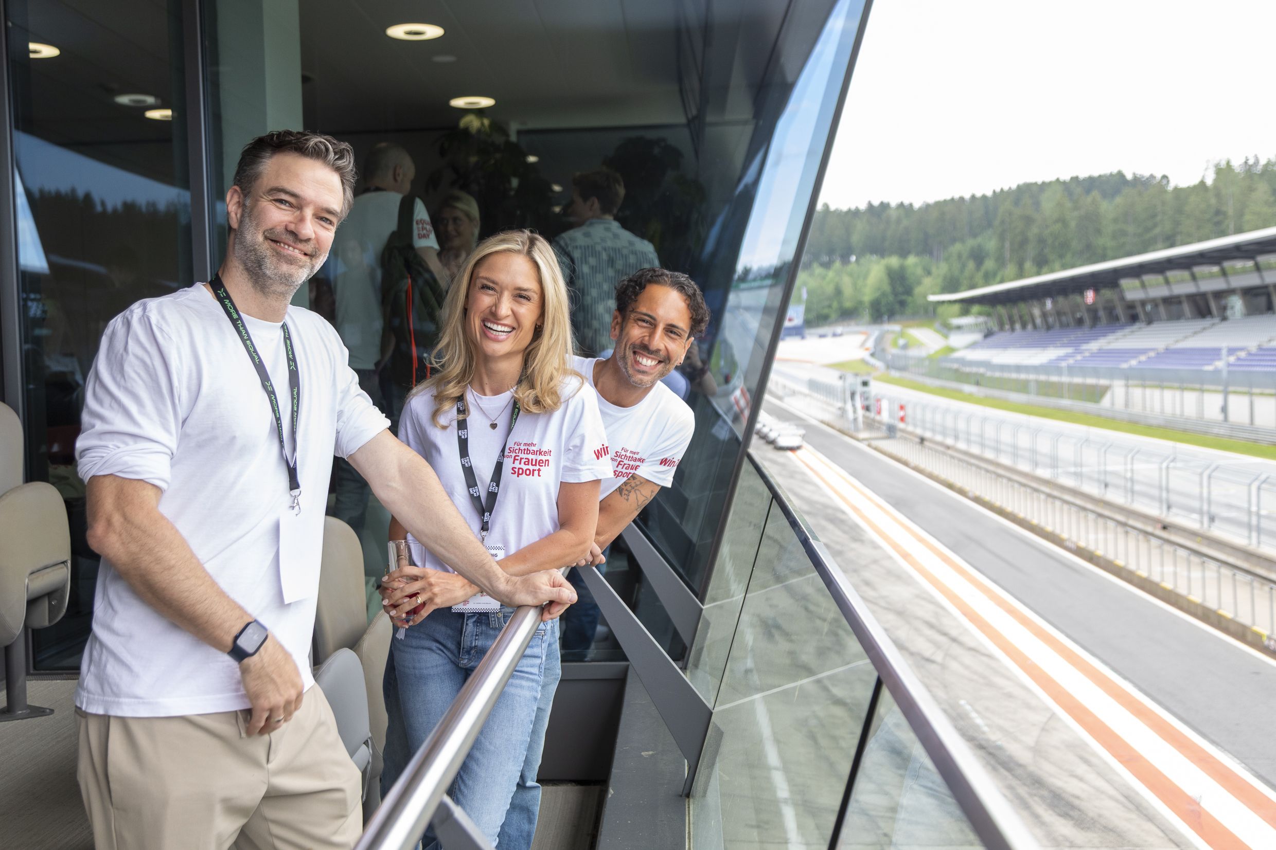 Jakob Seeböck mit Danilo Campisi und Corinna Kamper-Campisi am Red Bull Ring