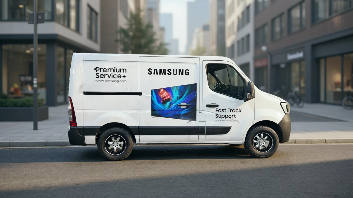 Neuer Service für riesige Samsung-Fernseher in Wien.
