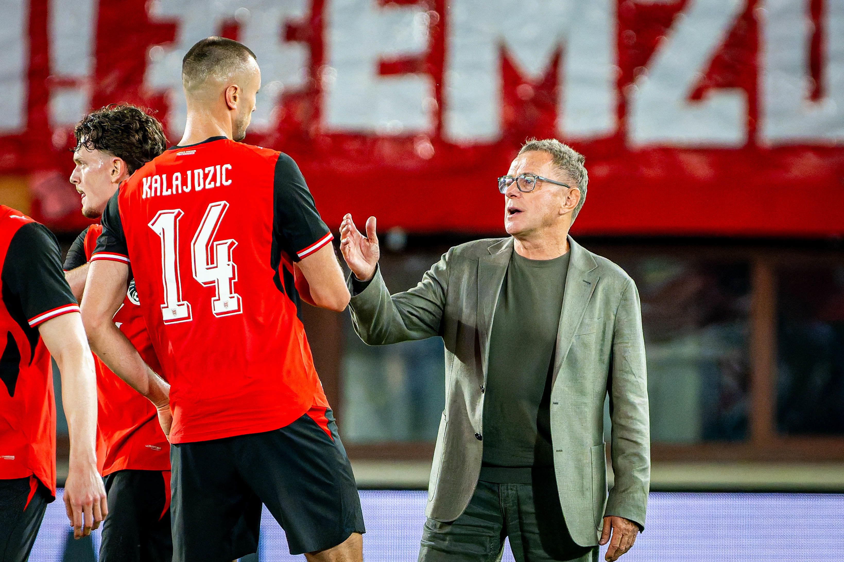 Sasa Kalajdzic und Ralf Rangnick.