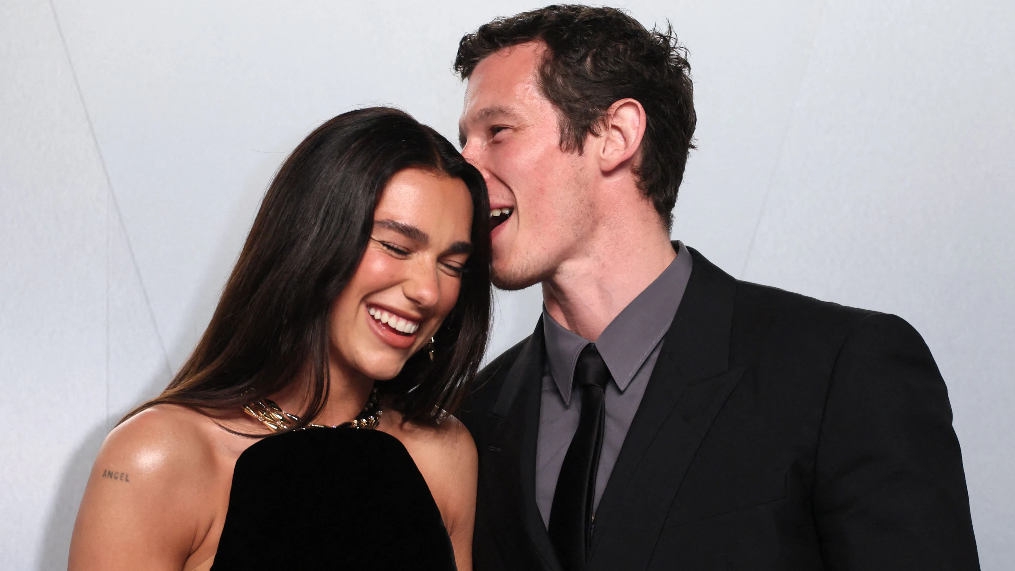 Dua Lipa and Callum Turner arrive at the Vanity Fair Oscars party after the 98th Academy Awards, in Beverly Hills, California, U.S., March 15, 2026. REUTERS/Danny Moloshok