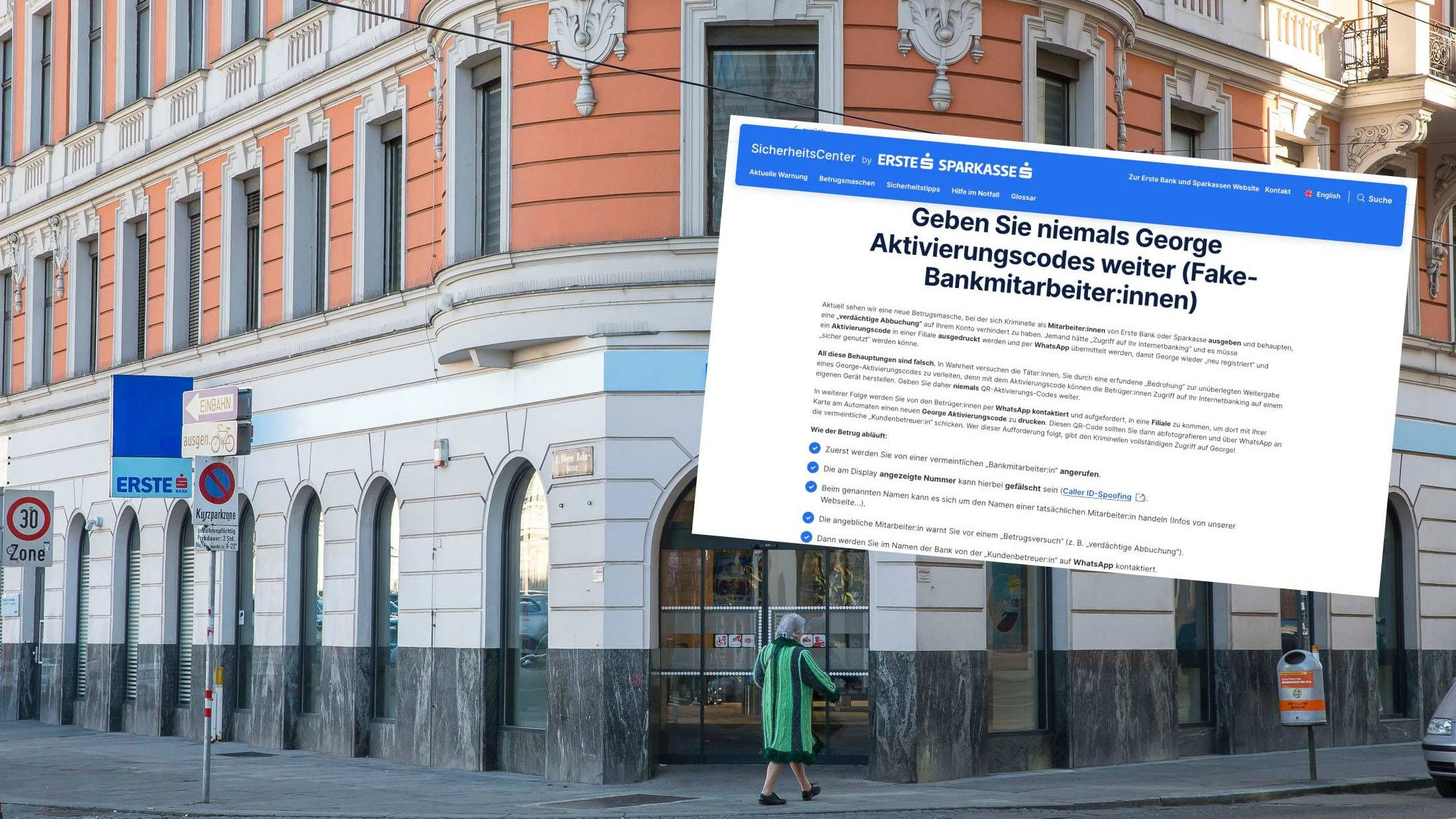"Fake Banker" – Erste Bank warnt jetzt alle Kunden