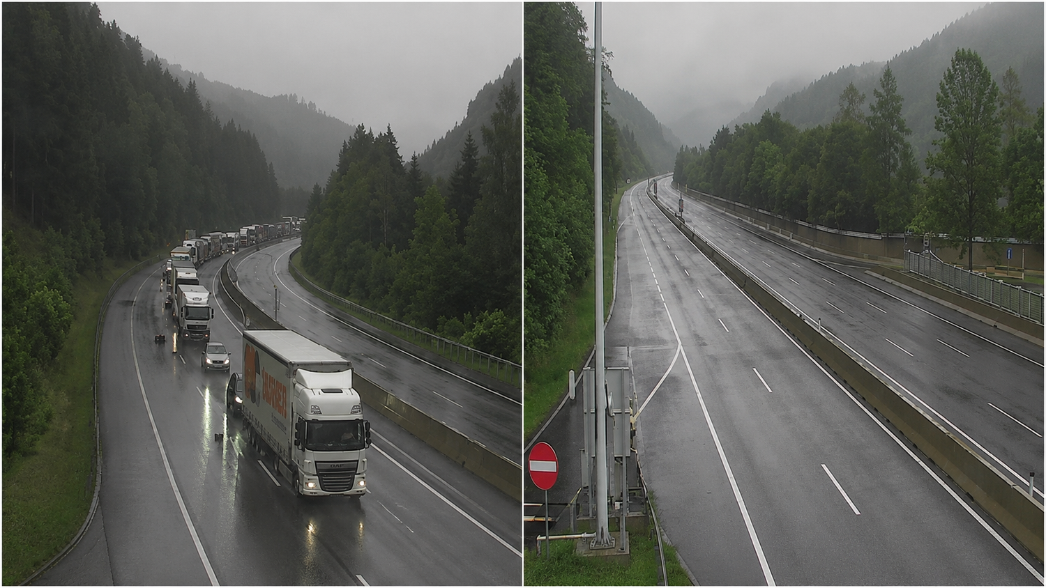 Nach einem Tunnelbrand musste die A9 komplett gesperrt werden. Einige Autos stehen aber noch im Stau.