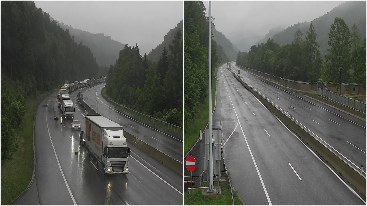 Nach einem Tunnelbrand musste die A9 komplett gesperrt werden. Einige Autos stehen aber noch im Stau.