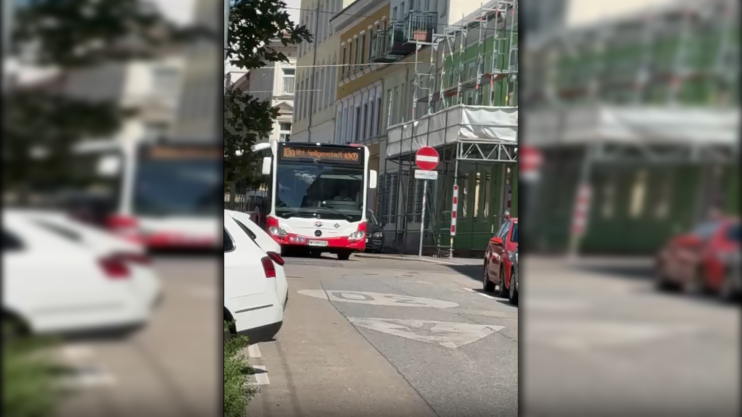 Das sieht man nicht oft: Ein Buslenker, der sich verfährt.