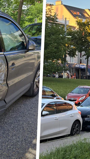 Unfall in Penzing: Kollision zwischen Auto und Bim in Wien – Kind verletzt und ins Spital gebracht. Polizei und Rettung im Einsatz.