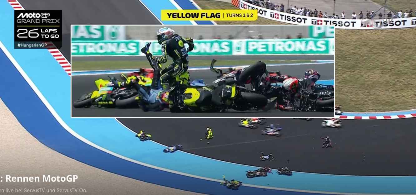 Heute.at - Böser MotoGP-Massencrash! Top-Duo der WM draußen