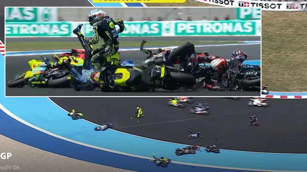 Heute.at - Böser MotoGP-Massencrash! Top-Duo der WM draußen