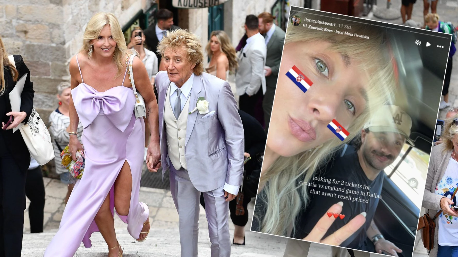 Rod Stewart war bei der Hochzeit in Dubrovnik vor Ort.