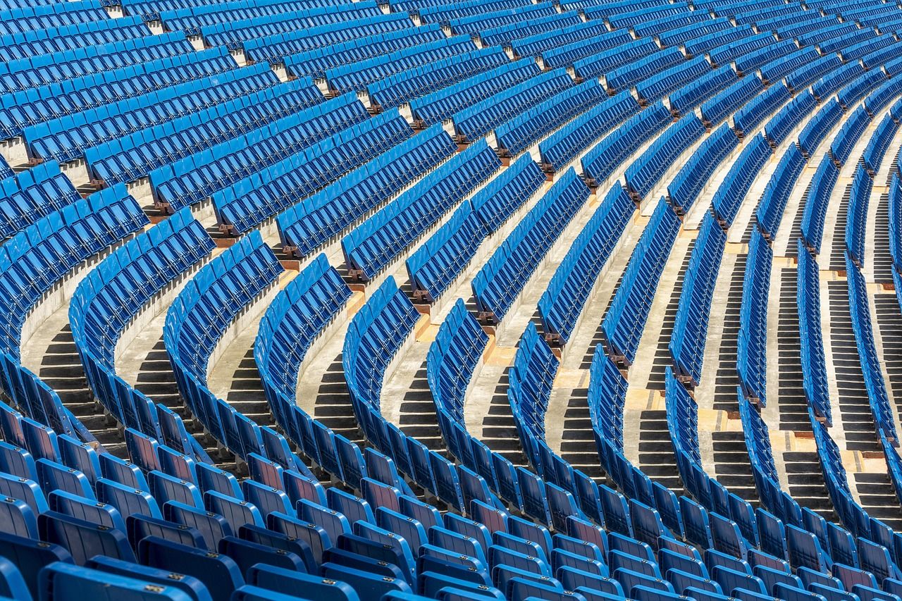 Stadion bei extremer Hitze