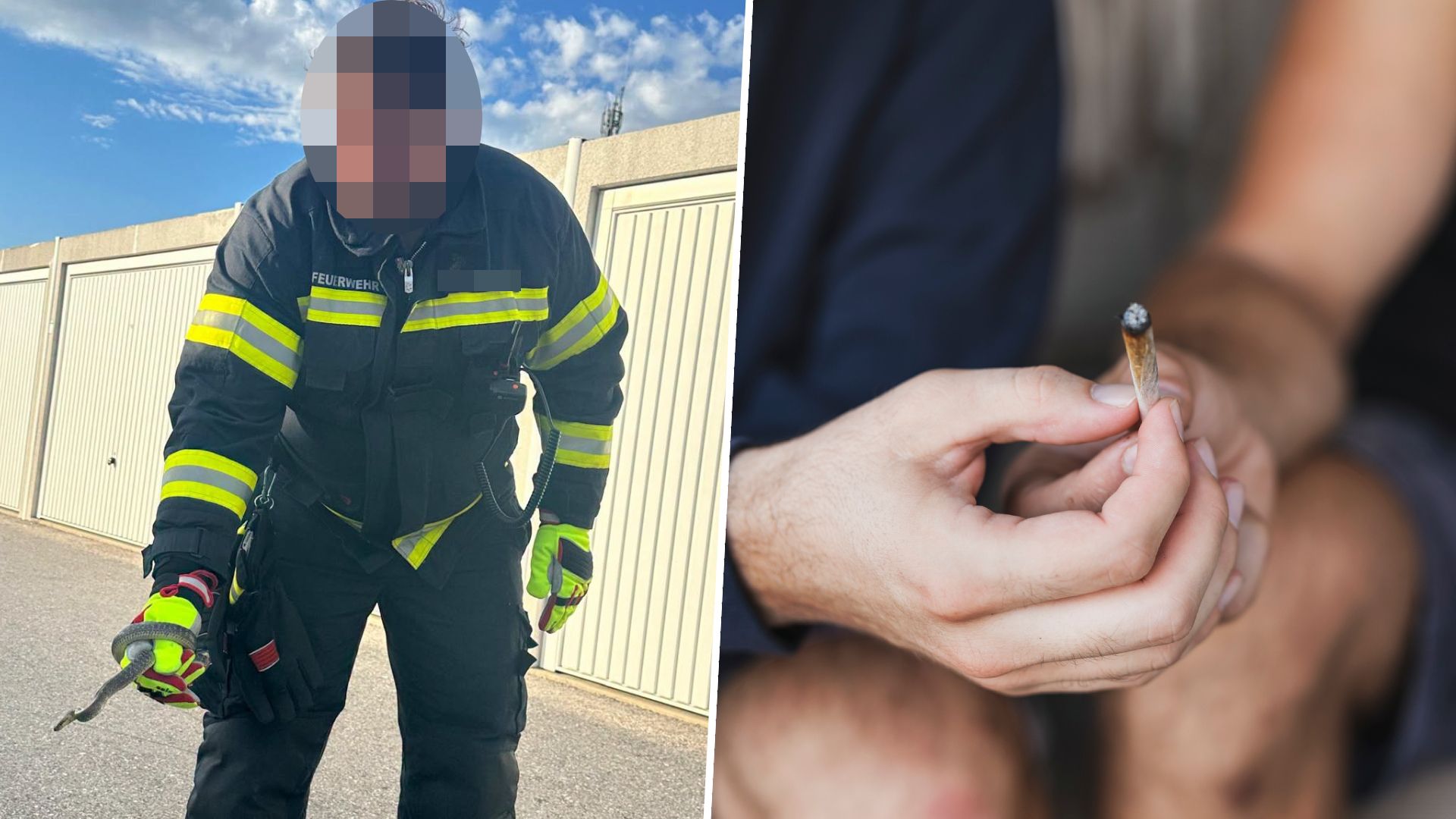 Bevor die Schlange im Garagenpark von der Feuerwehr eingefangen wurde, erwischte die Polizei dort noch zwei Kiffer auf frischer Tat. (Symbolbild)