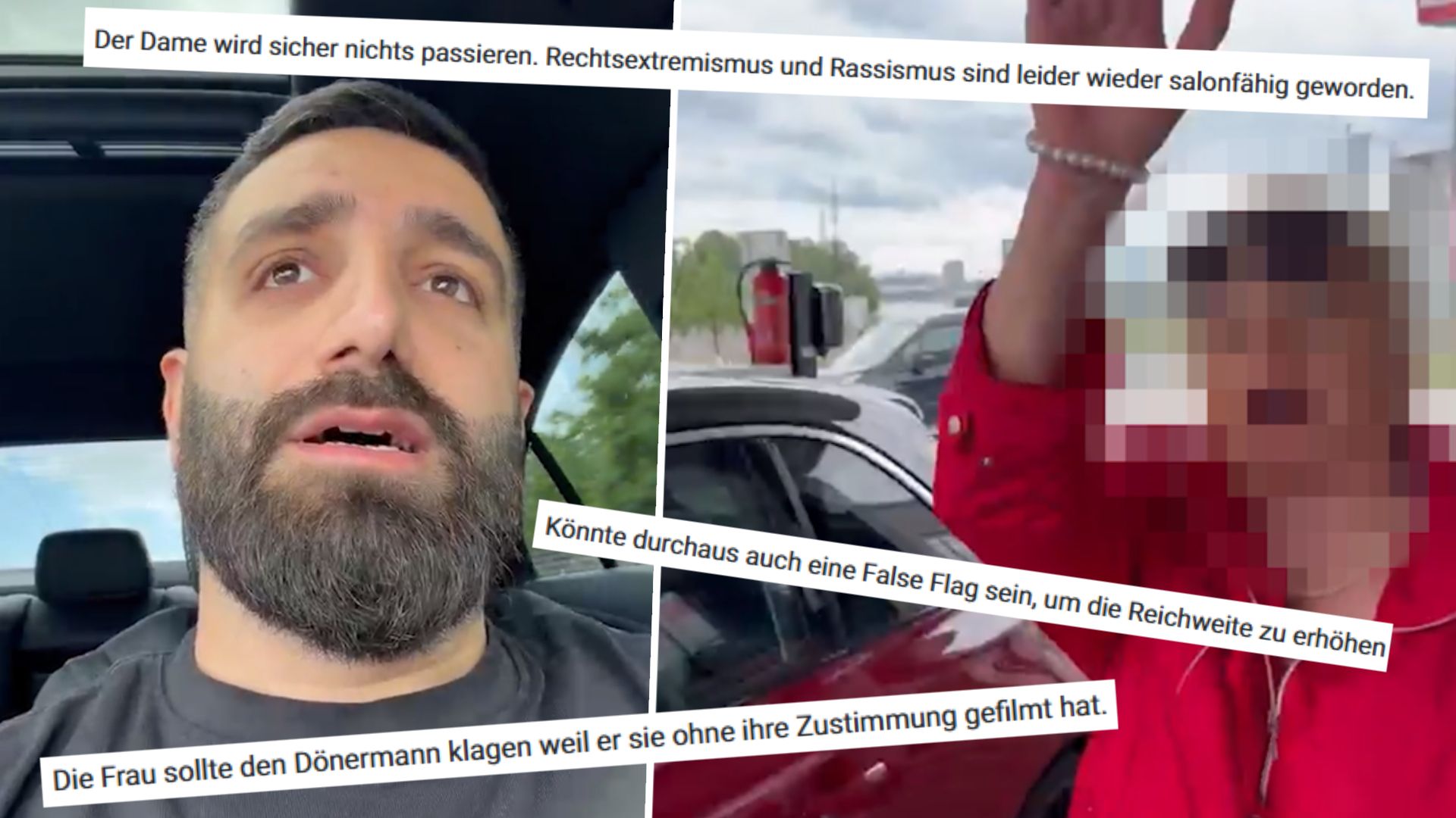 Cem filmte die Szene und teilte den Clip später auf Instagram. Im <em>