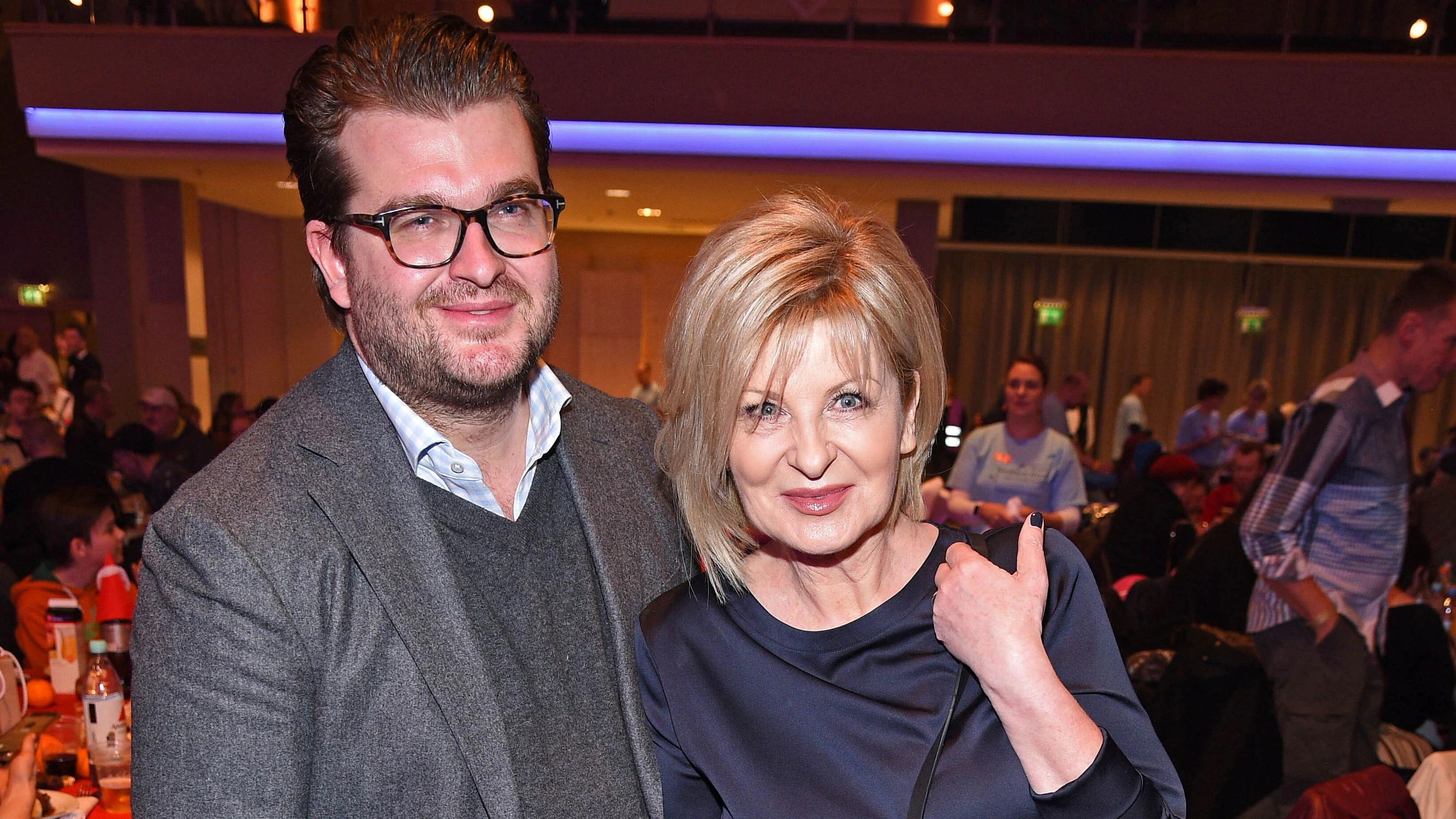 Carmen Nebel mit Sohn Gregor Nebel im Jahr 2019.