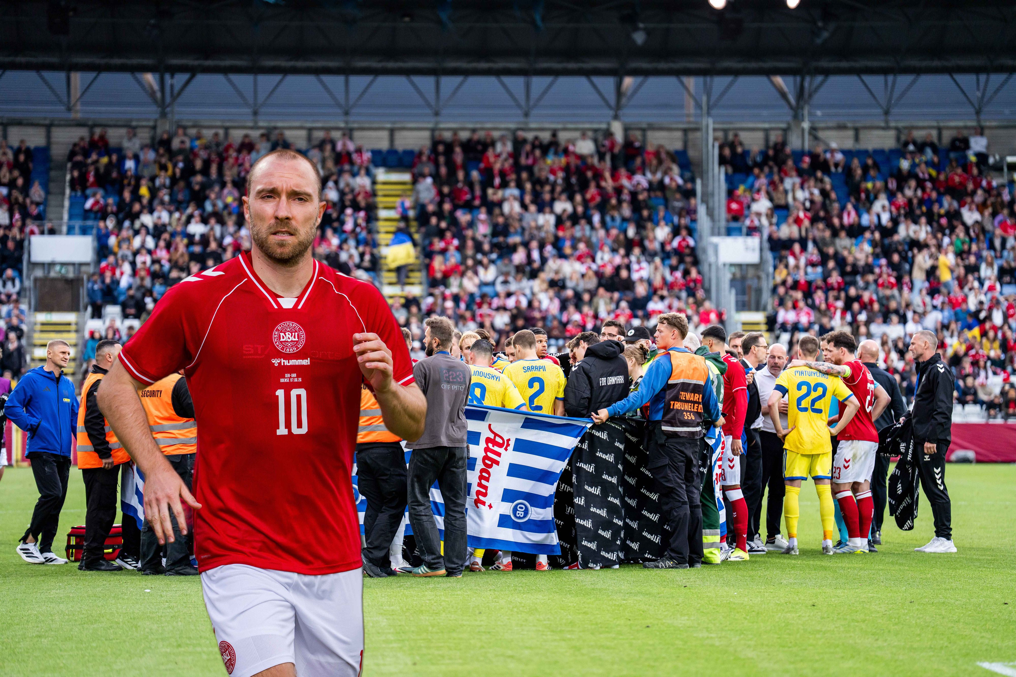 Christian Eriksen brach im Match gegen die Ukraine zusammen.