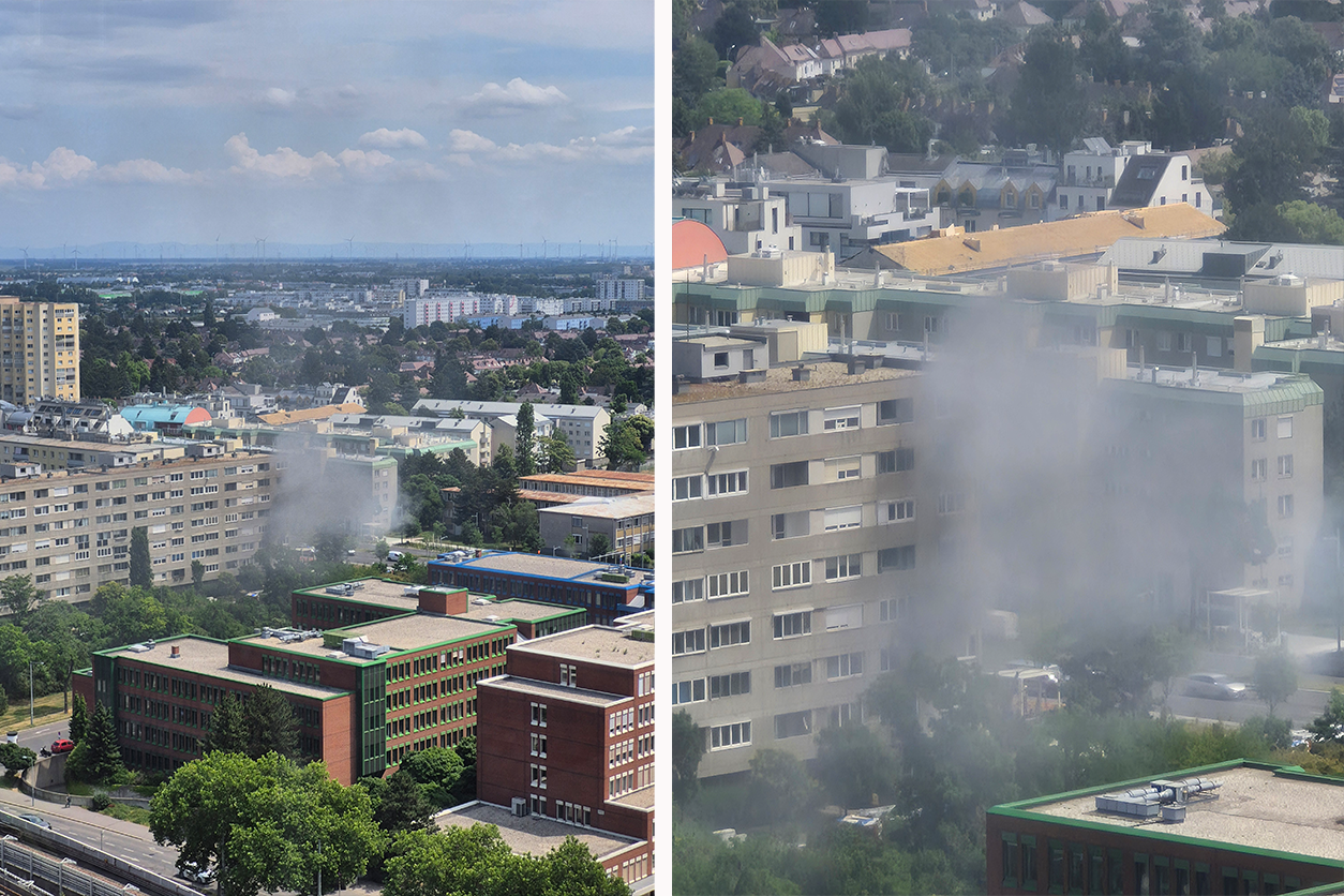 Heute.at - Großeinsatz! Riesige Rauchwolke in der Donaustadt