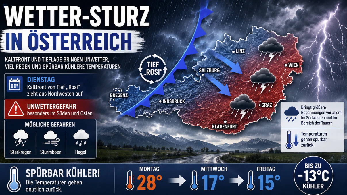 Wetter-Sturz in Österreich