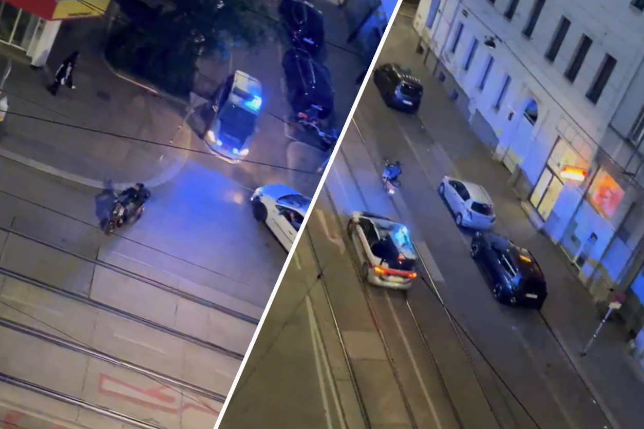 Am Montagabend düste ein Moped-Fahrer durch die Taborstraße – die Polizei war ihm dicht auf den Fersen.