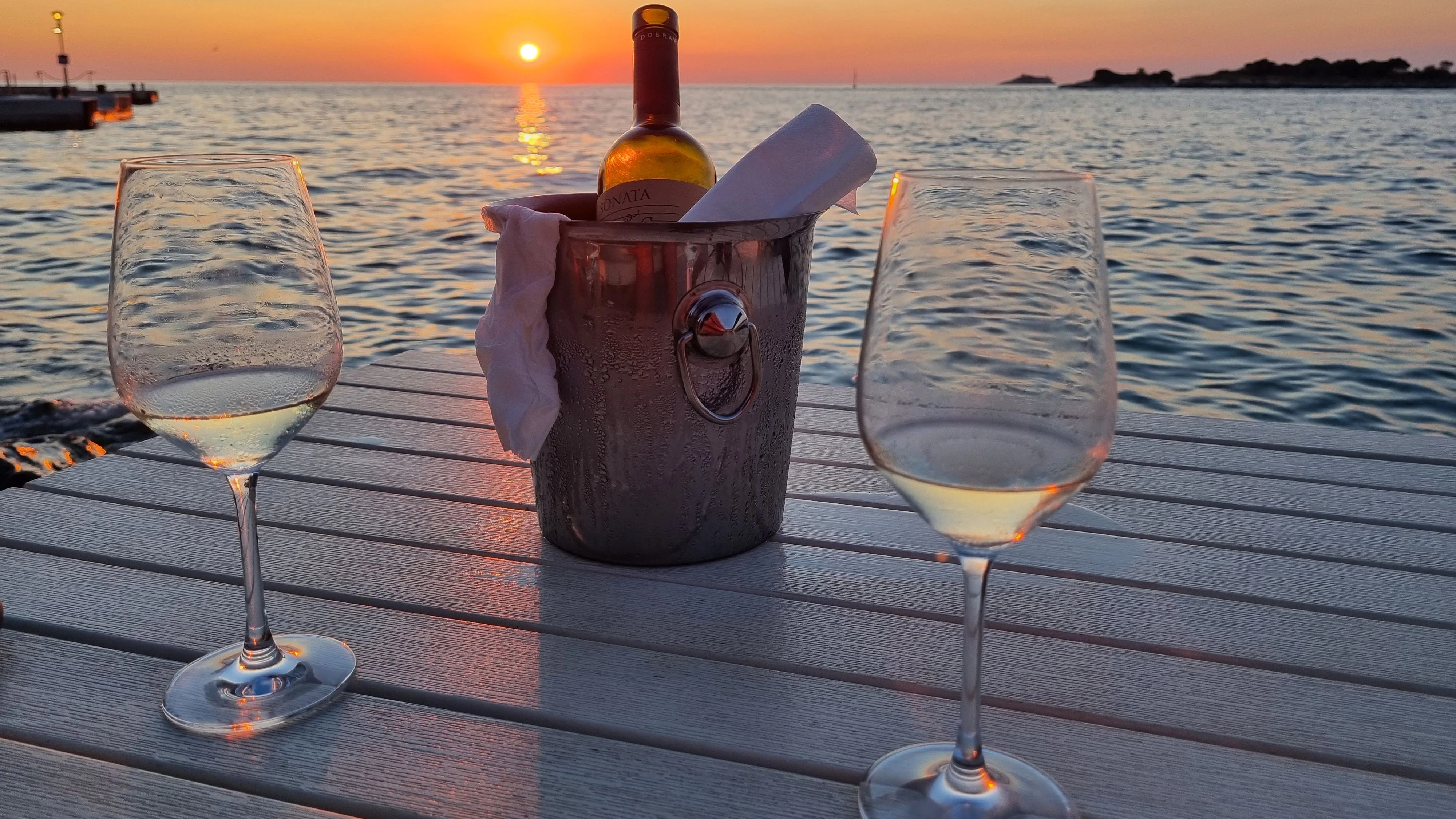 Evening atmosphere on Sveti Andrija (Croatia)