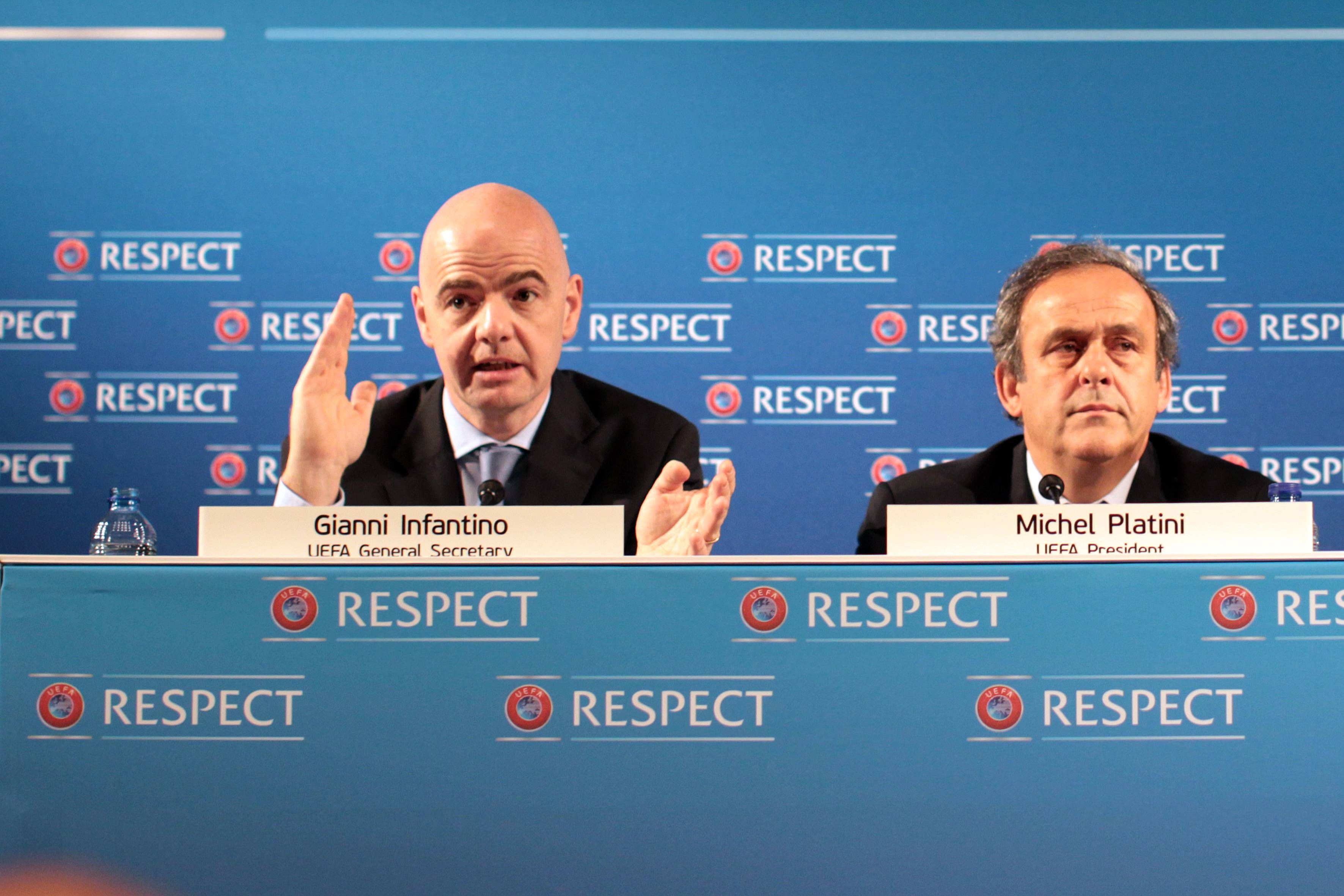 Gianni Infantino und Michel Platini.