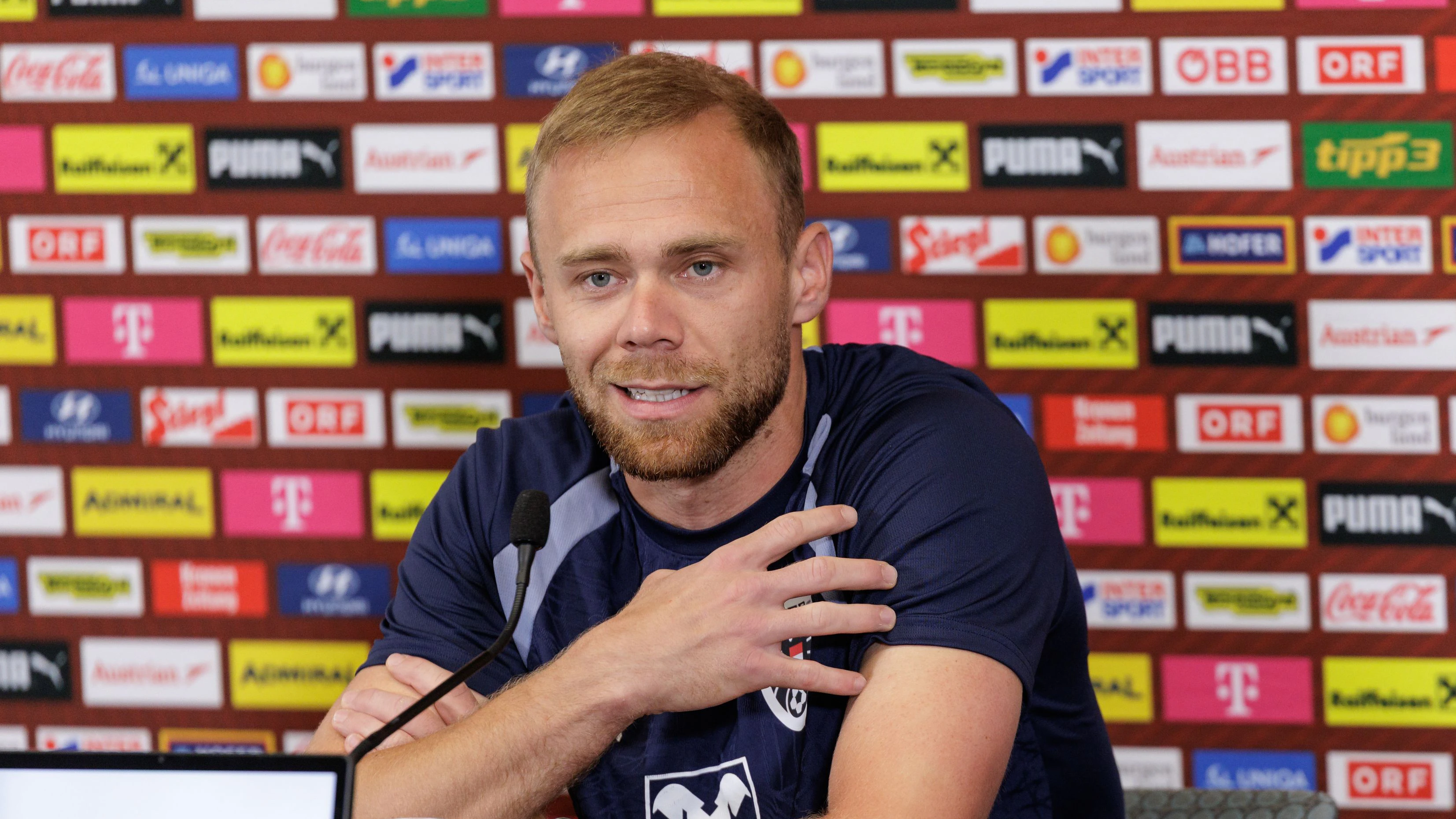 SANTA BARBARA,CALIFORNIA,USA,08.JUN.26 - SOCCER - FIFA World Cup 2026, USA, Mexico, Canada, preview, OEFB, Oesterreichischer Fussball-Bund, press conference team AUT. Image shows Alexander Schlager (AUT). Photo: GEPA pictures/ Armin Rauthner