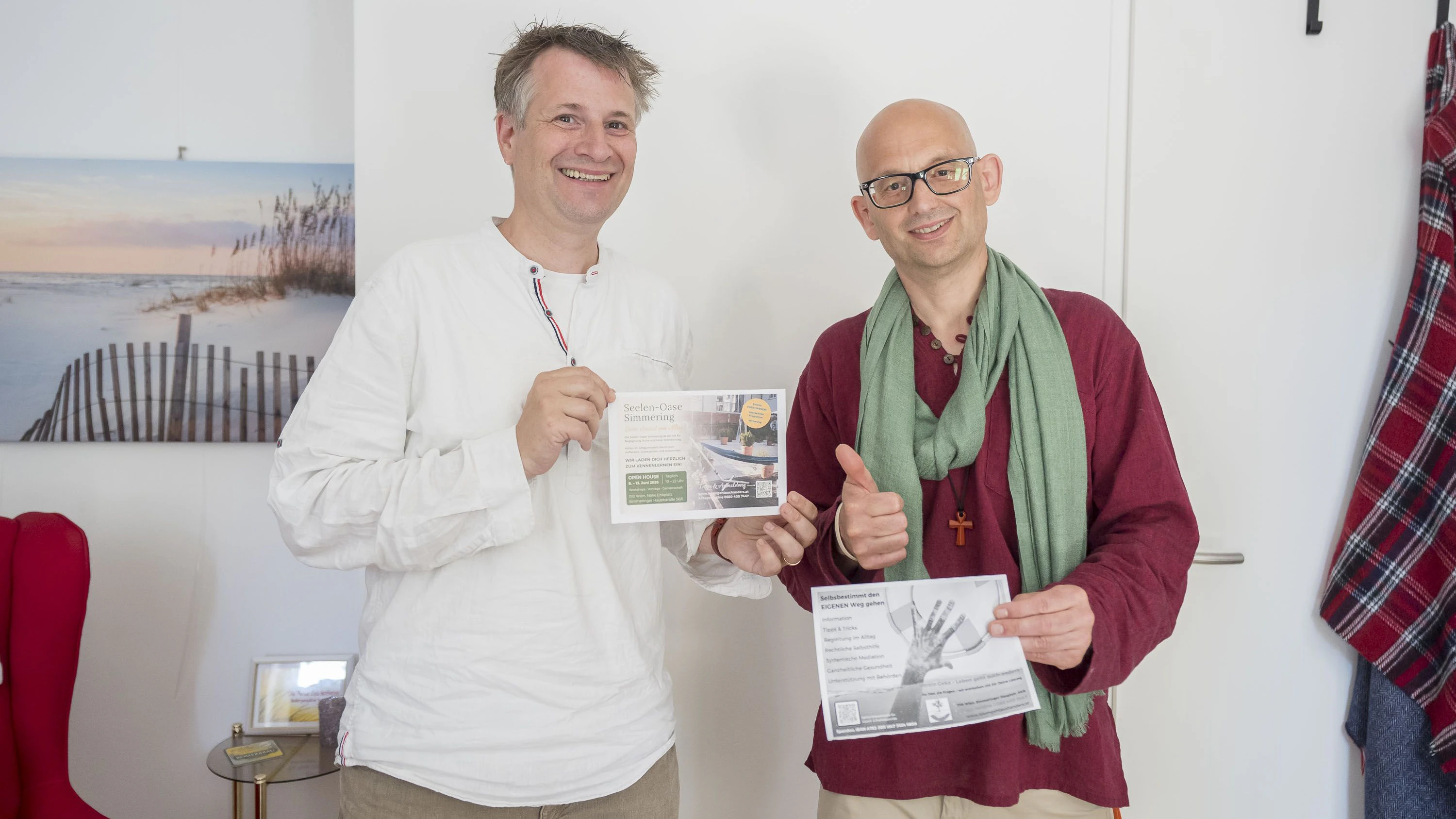 Der Ex-Banker und der ehemalige Richter haben in Simmering die "Seelen-Oase" gegründet.