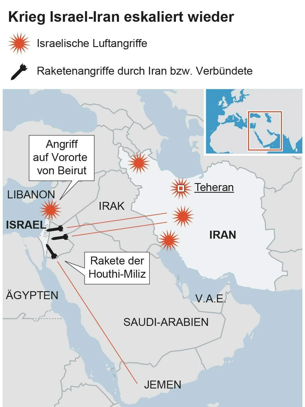 Krieg Israel-Iran eskaliert wieder