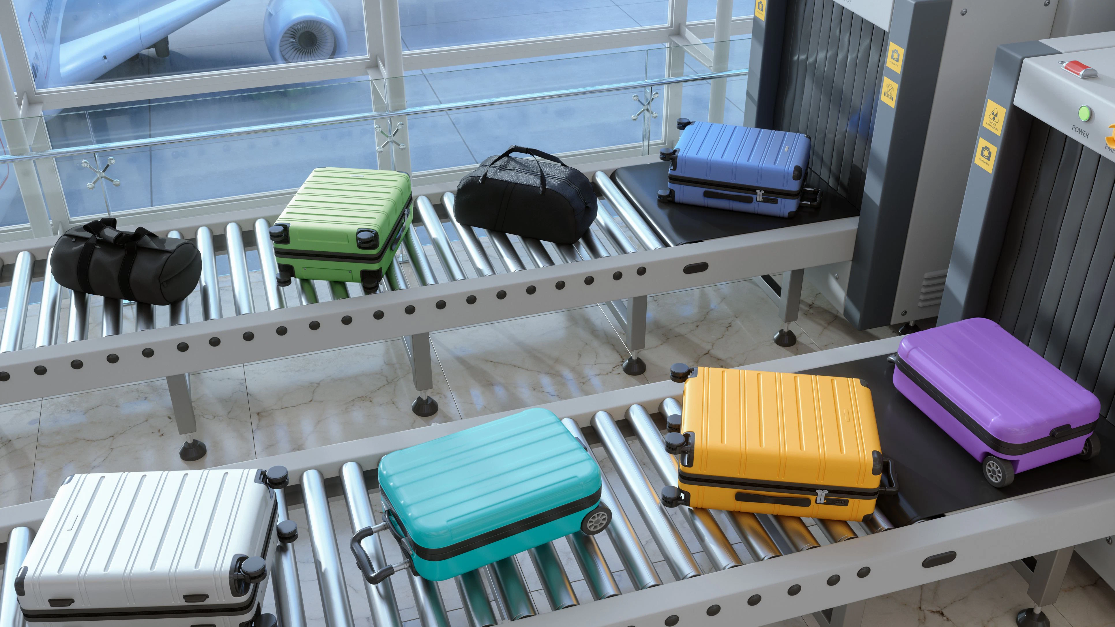 Koffer am Flughafen 