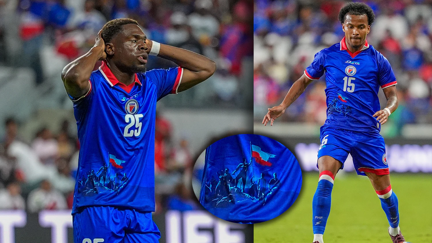 Ist das die polnische Flagge auf dem Trikot von Haiti? Das behaupten zumindest viele Fans auf Social Median.