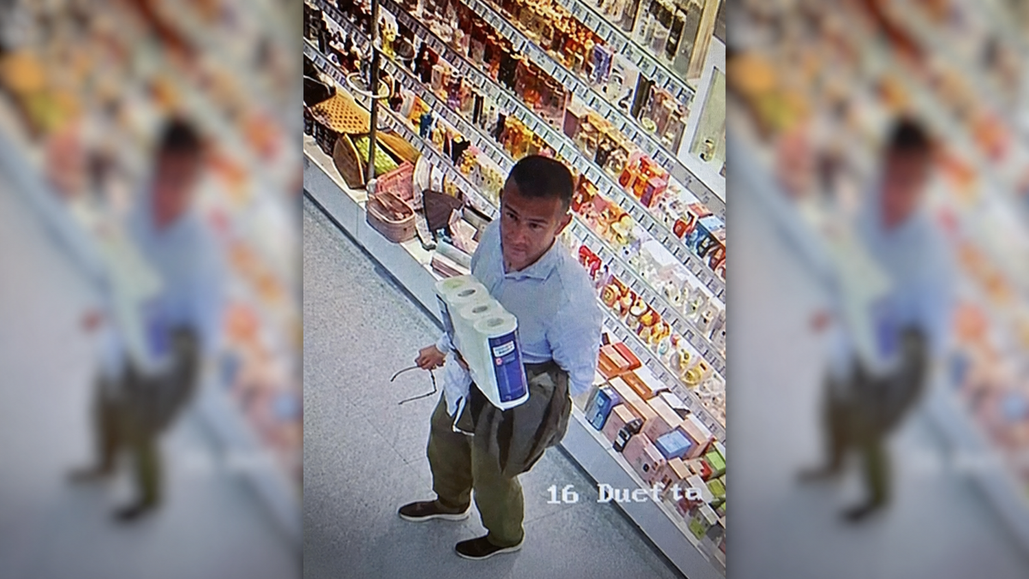 Die Polizei fahndet nach einem mutmaßlichen Ladendieb.