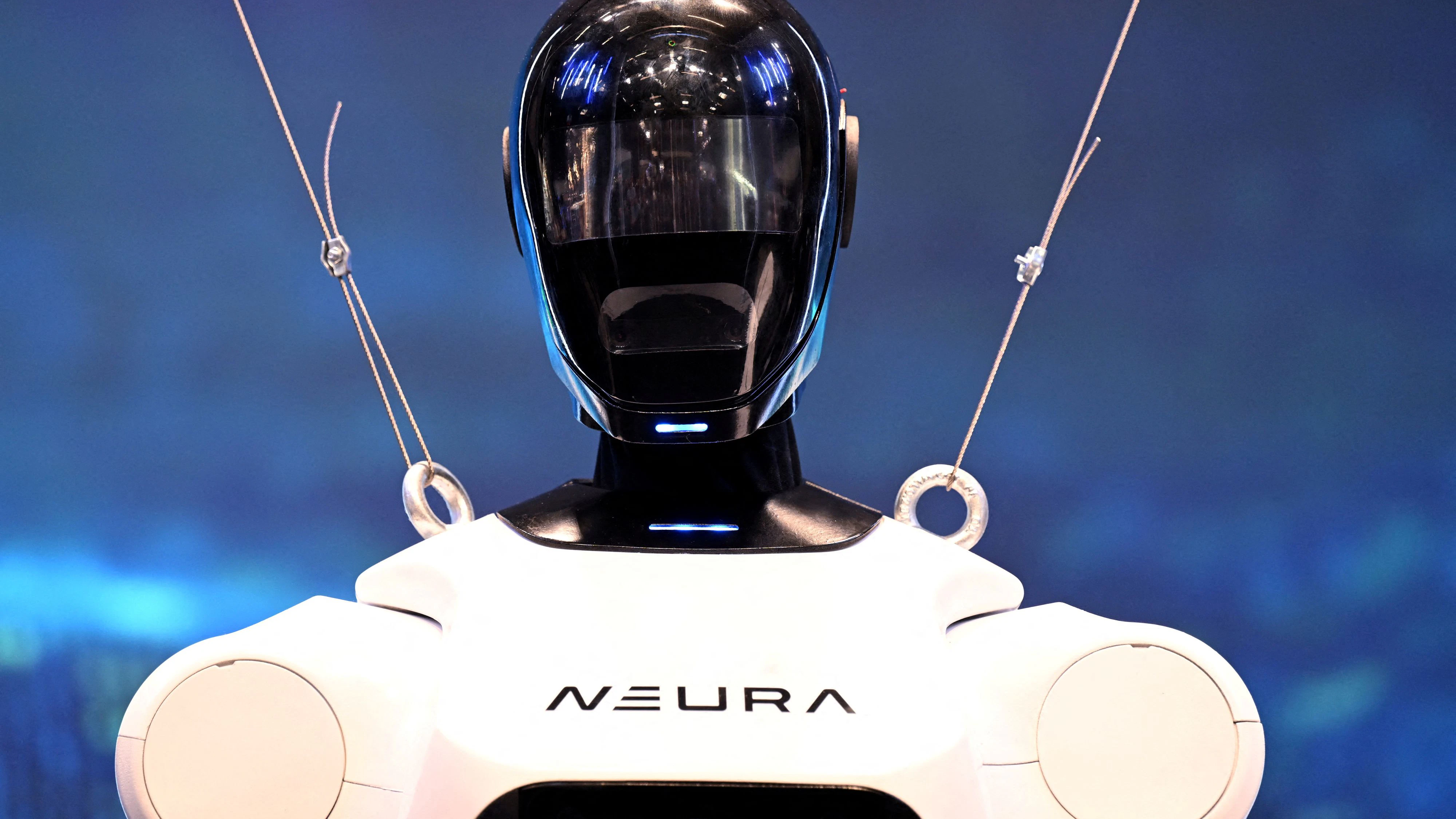 A view of the 4NE-1 humanoid robot from Neura Robotics at the automatica trade fair, the leading trade fair for intelligent automation and robotics, in Munich, Germany June 25, 2025. REUTERS/Angelika Warmuth 