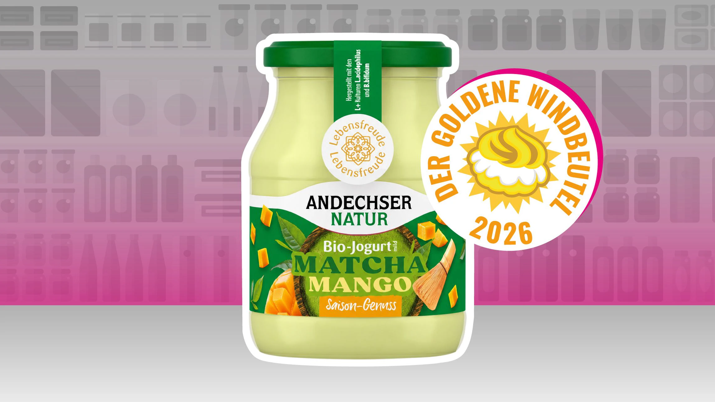 Bio-Joghurt Matcha Mango von Andechser Natur