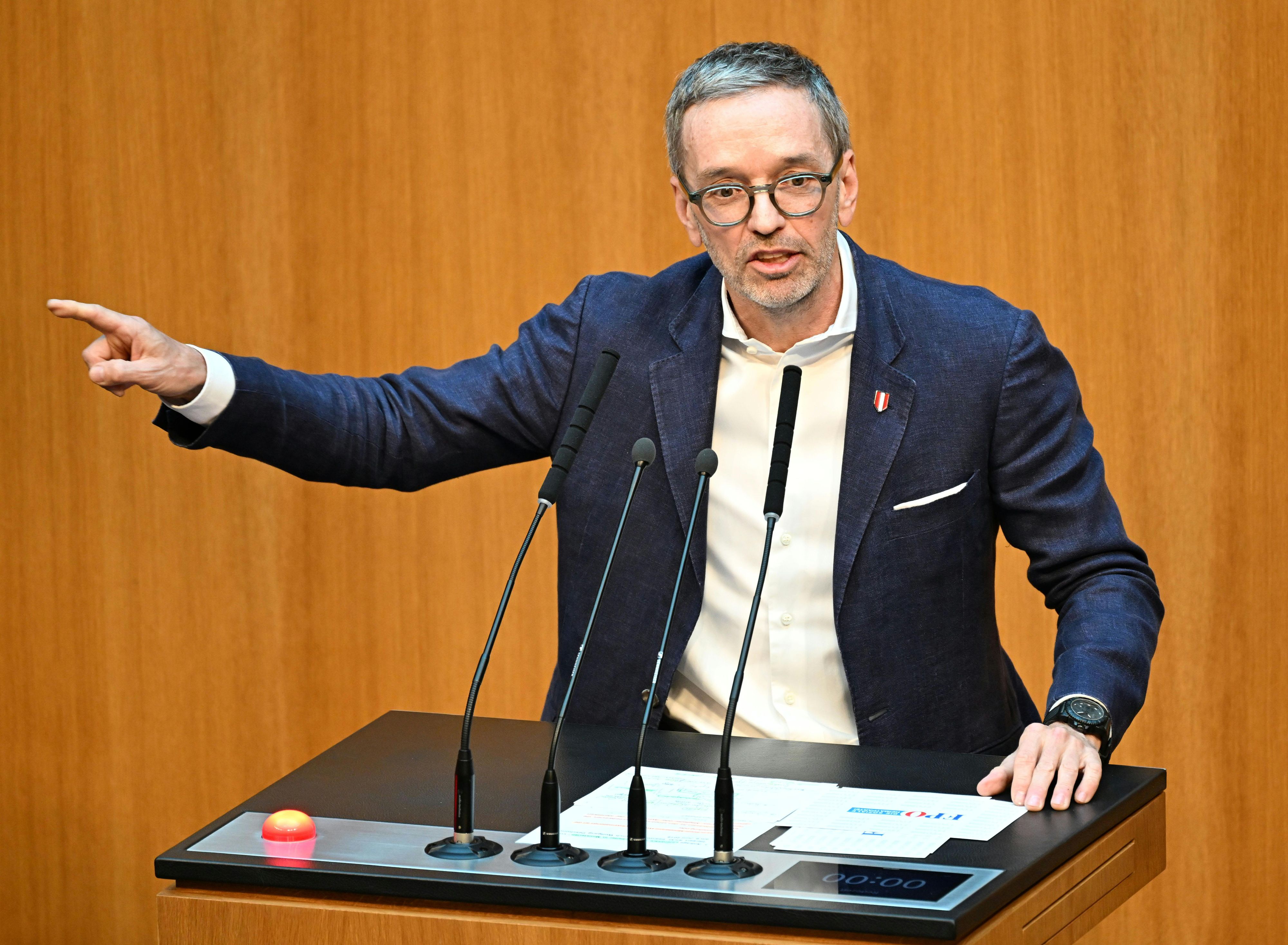 FPÖ-Chef Herbert Kickl kritisierte das Doppelbudget.
