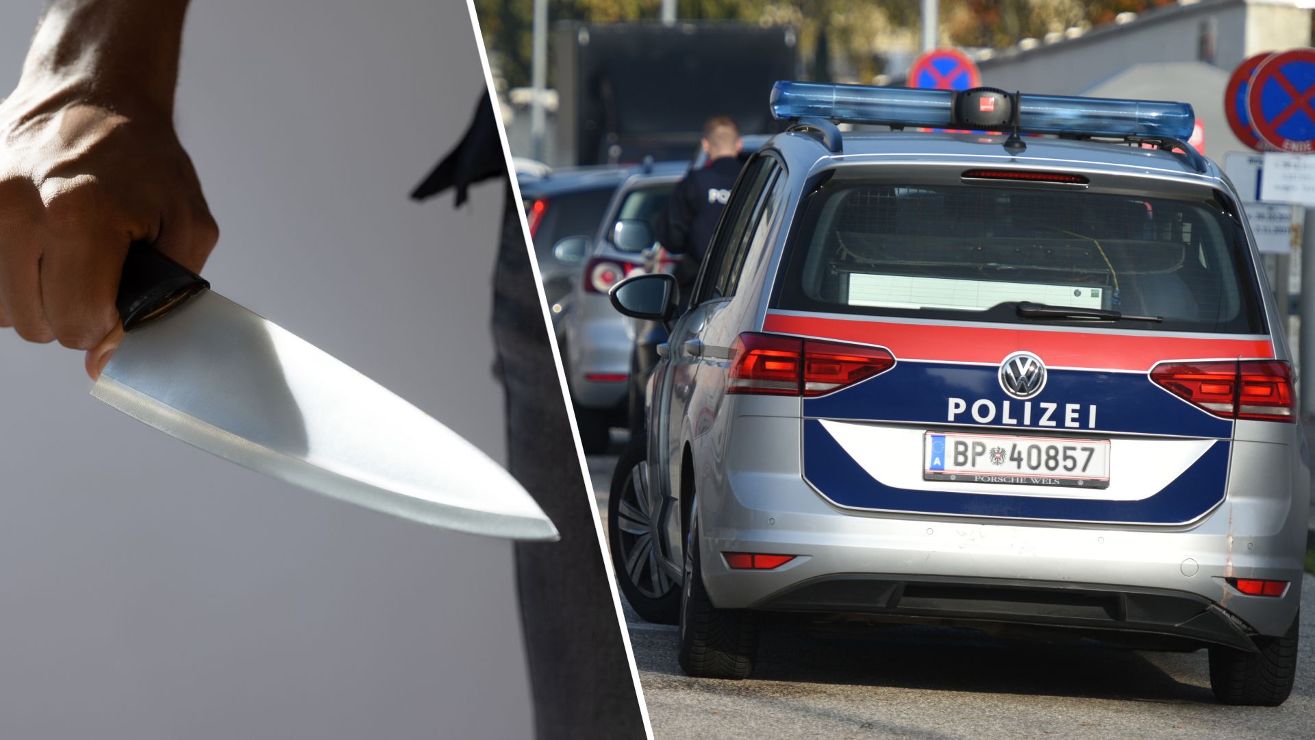 Der Mann bedrohte die Polizisten mit einem Küchenmesser. (Symbolbild)