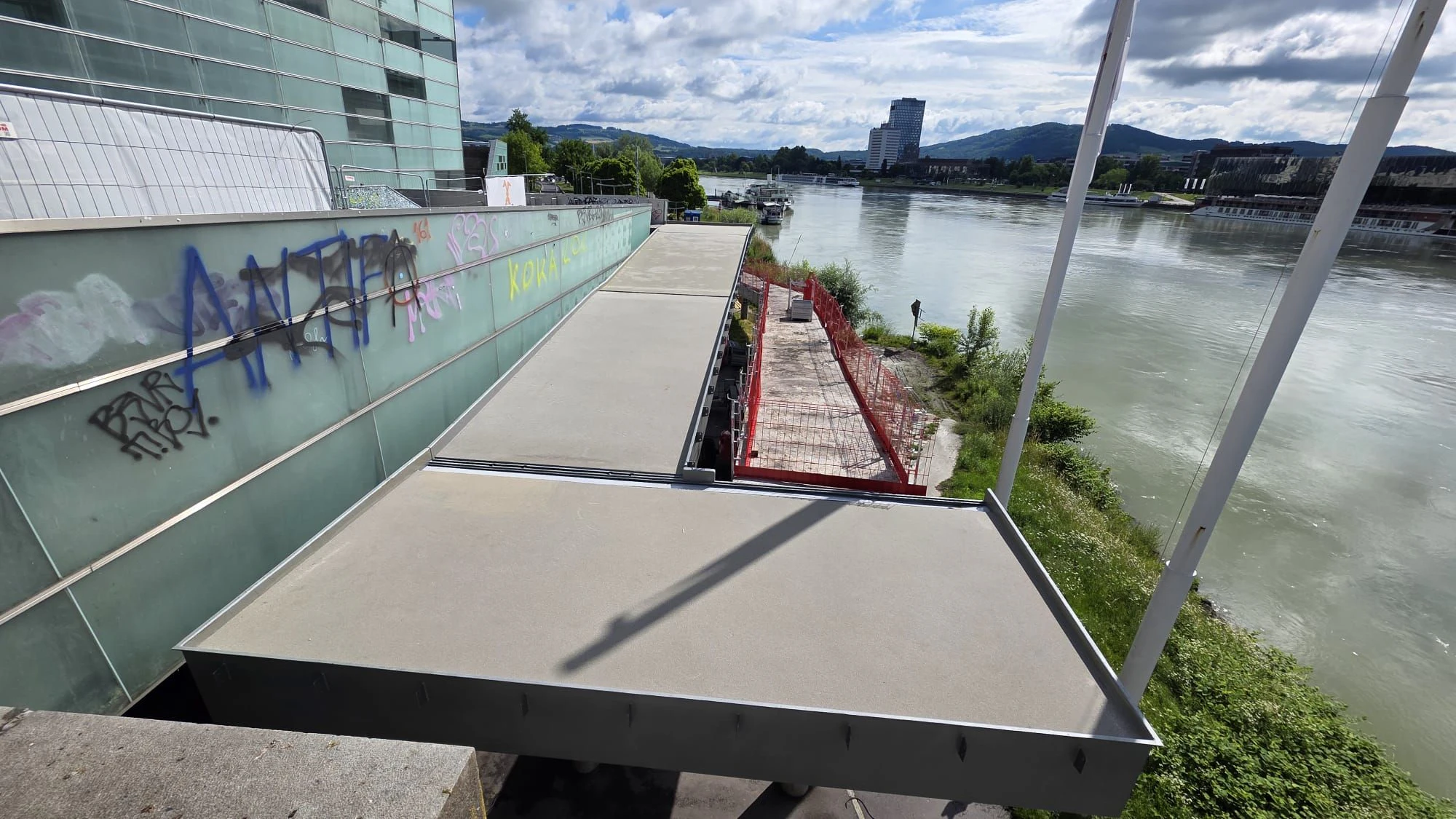 Aktuell wird an der neuen Rampe noch fleißig gebaut.