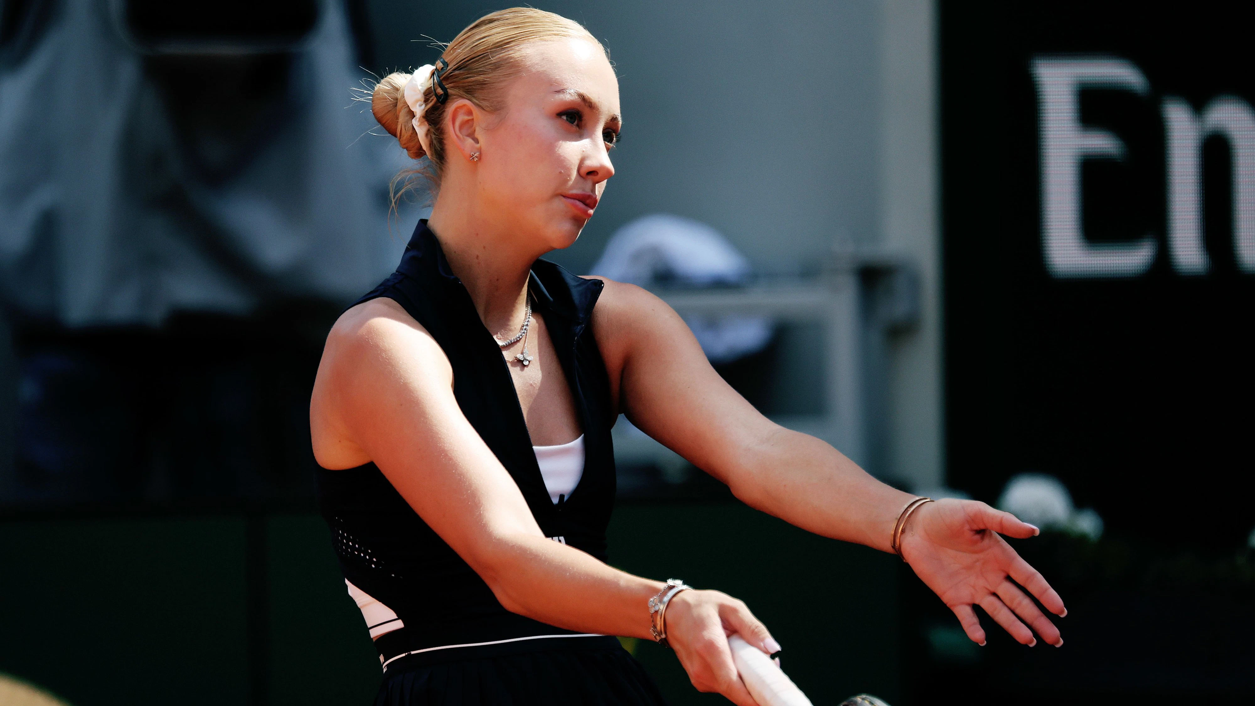 PARIS,FRANCE,01.JUN.26 - TENNIS - WTA Tour, French Open, Roland Garros, Grand Slam. Image shows Anastasia Potapova (AUT). Photo: GEPA pictures/ Matthias Hauer