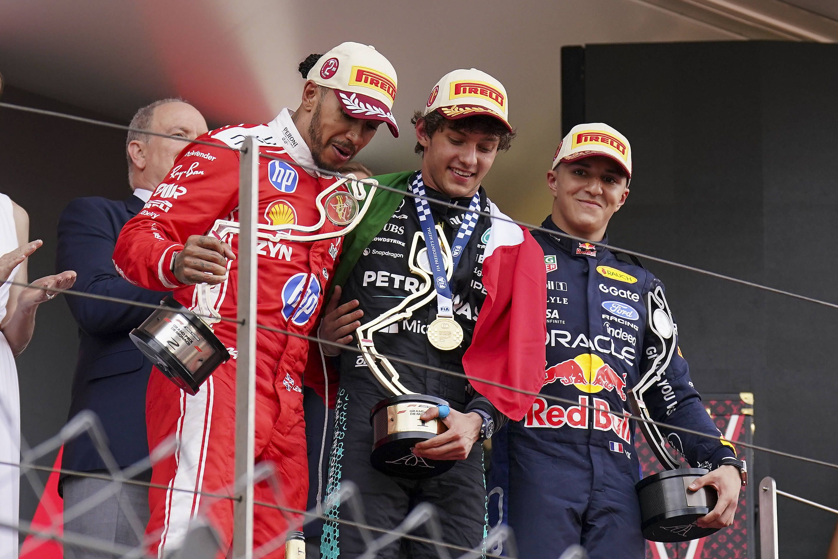 Das Podium in Monaco.