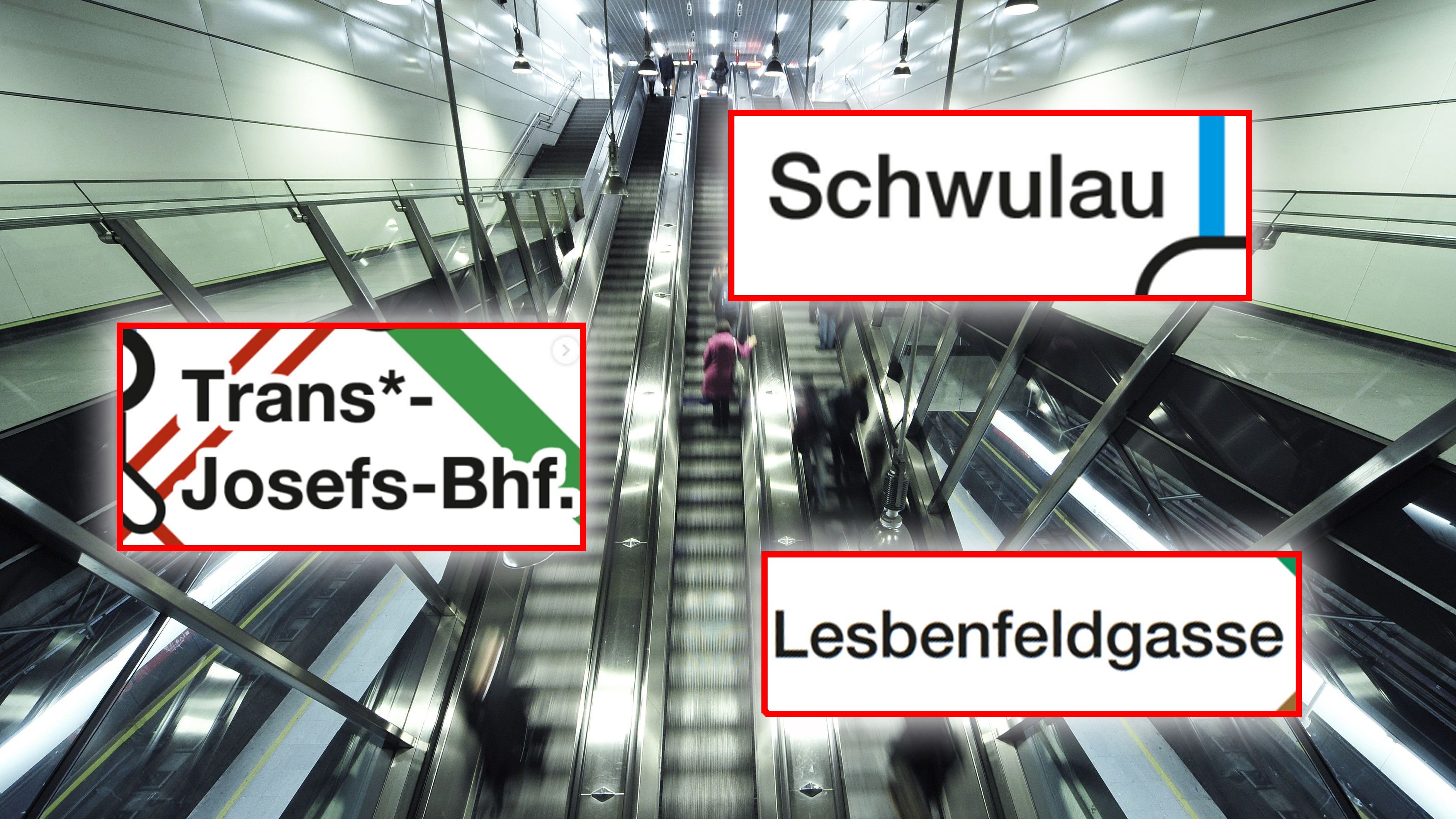 Heute.at - Schwulau – Wiener Öffi-Stationen sind plötzlich queer